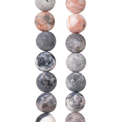 Handmade Rosary, 10mm store Zebra Jasper Round Beads