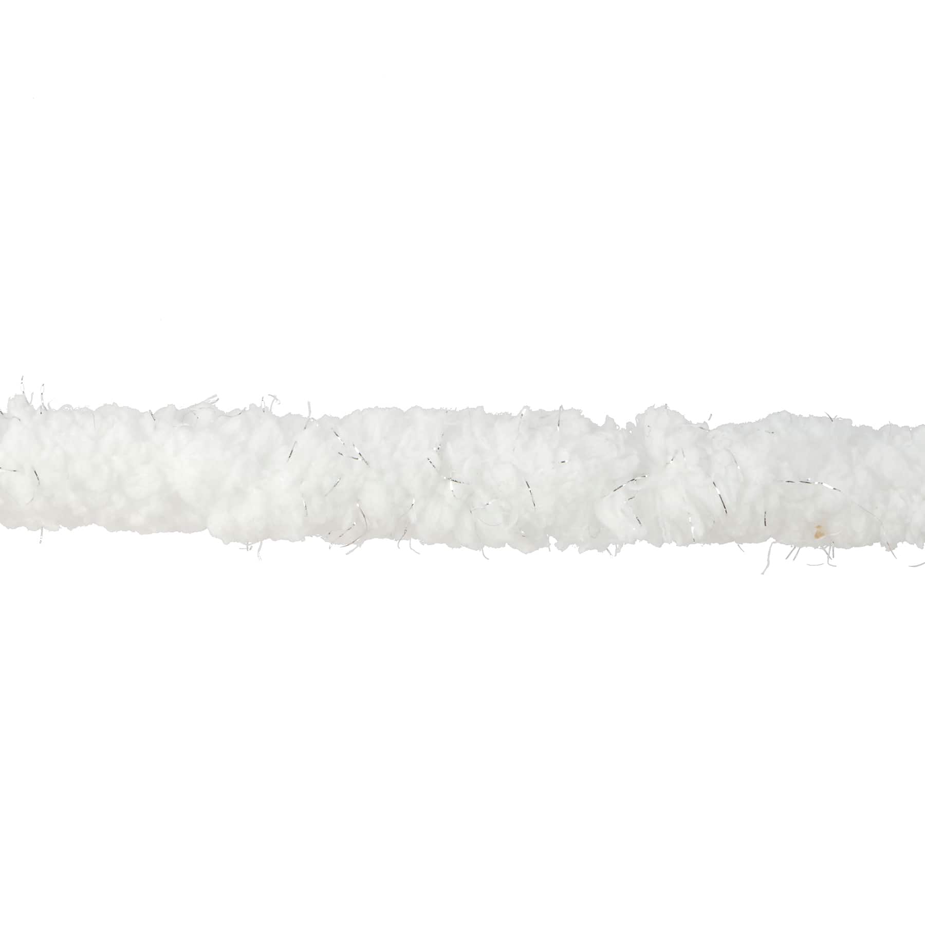 5/8&#x22; White &#x26; Silver Faux Fur Trim by Celebrate It&#xAE;