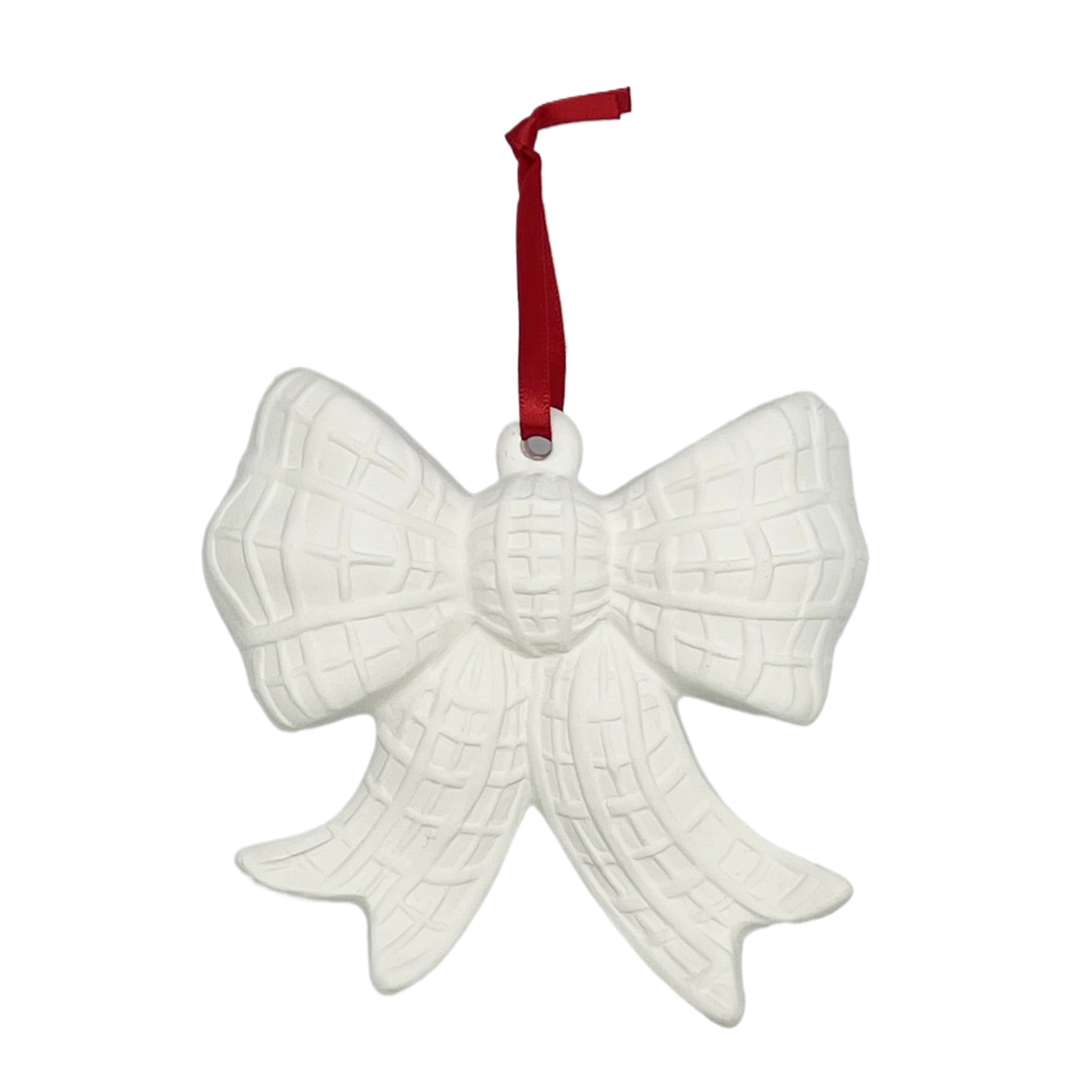 4.5&#x22; DIY Ceramic 3D Bow Ornament by Make Market&#xAE;