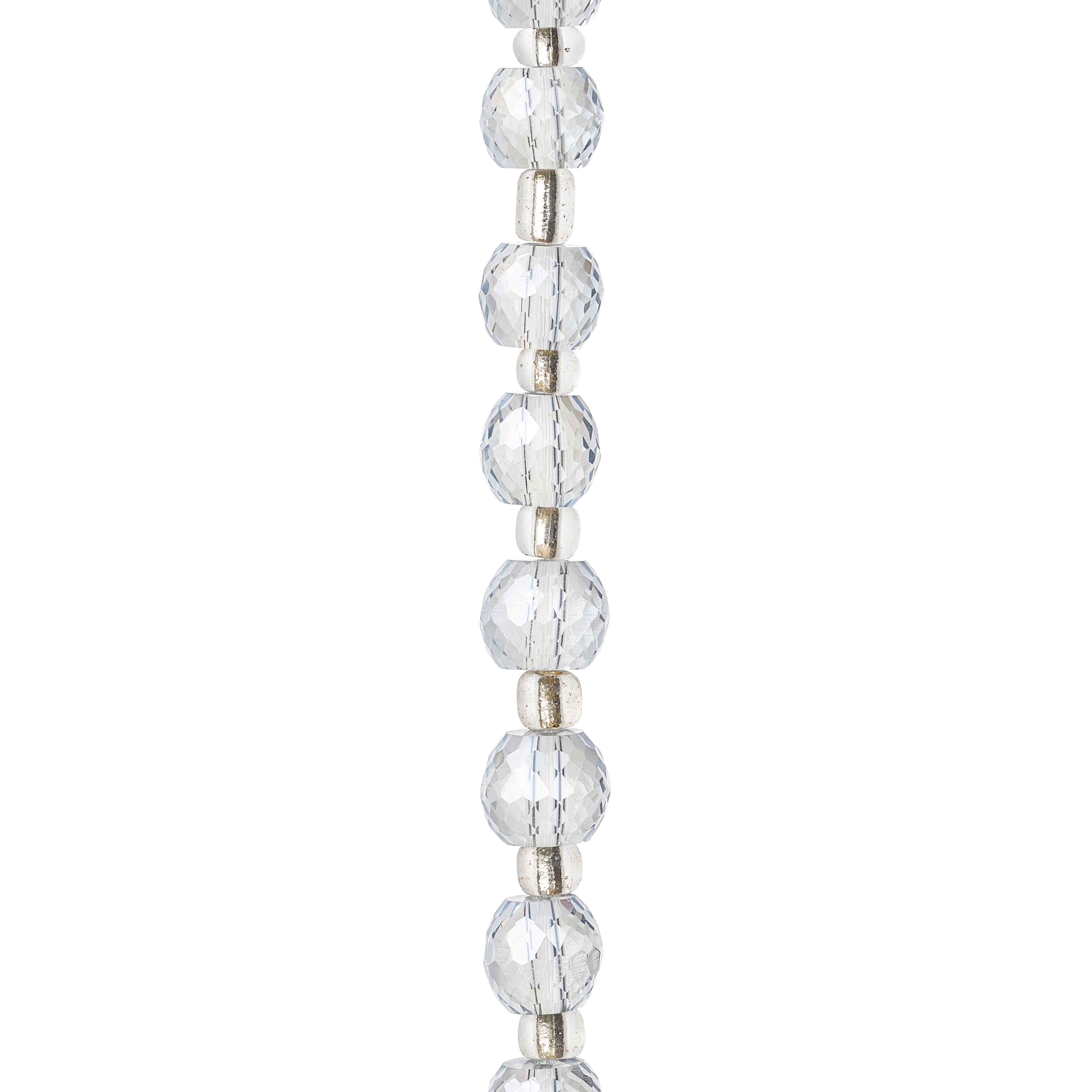 12 Pack: Light Blue Glass Faceted Rondelle Beads, 8mm by Bead Landing™