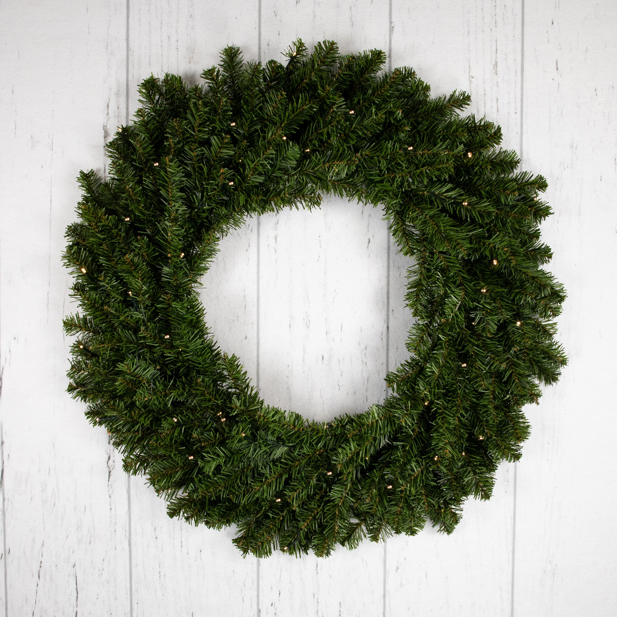 30&#x22; LED Canadian Pine Artificial Christmas Wreath