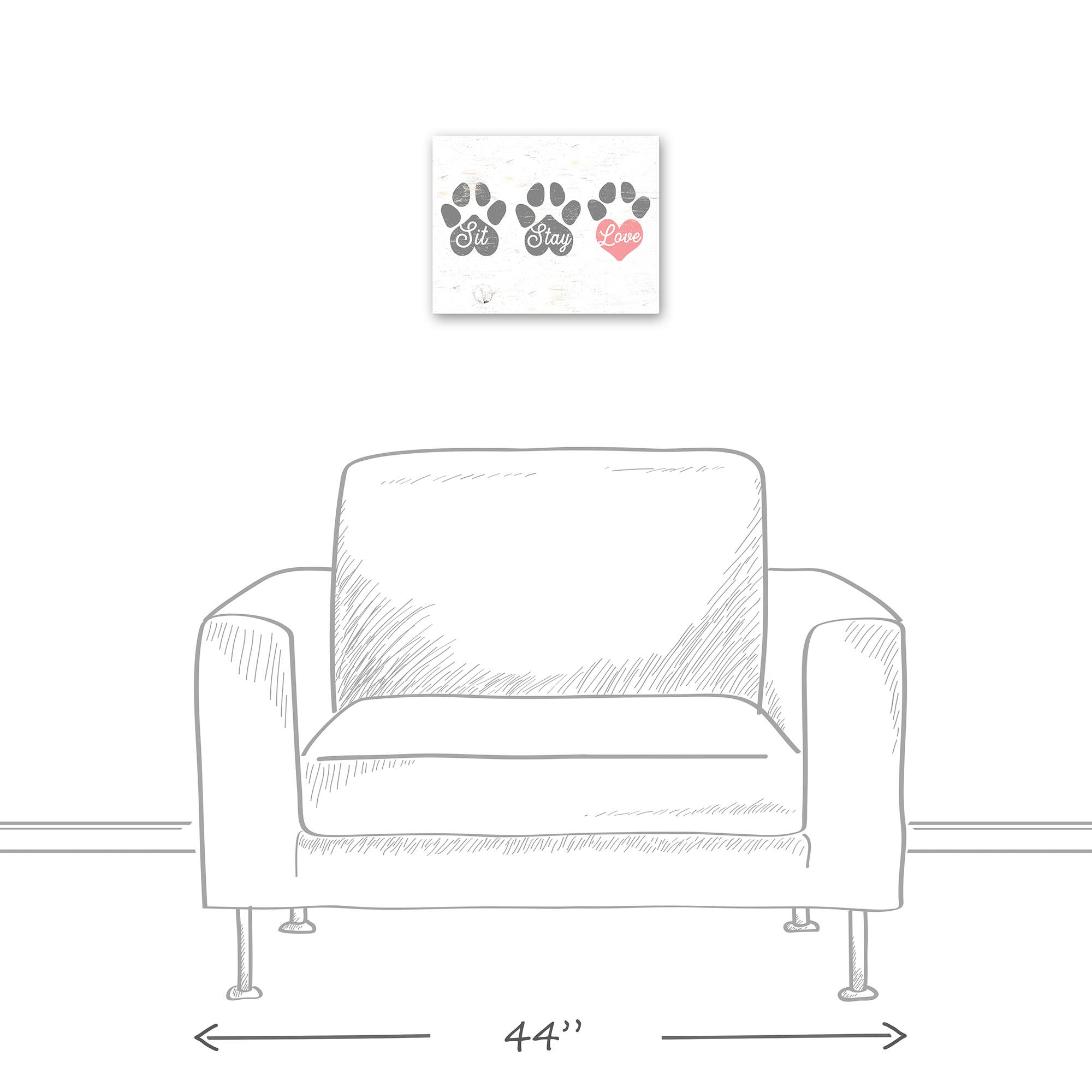 Sit Stay Love Canvas Wall Art