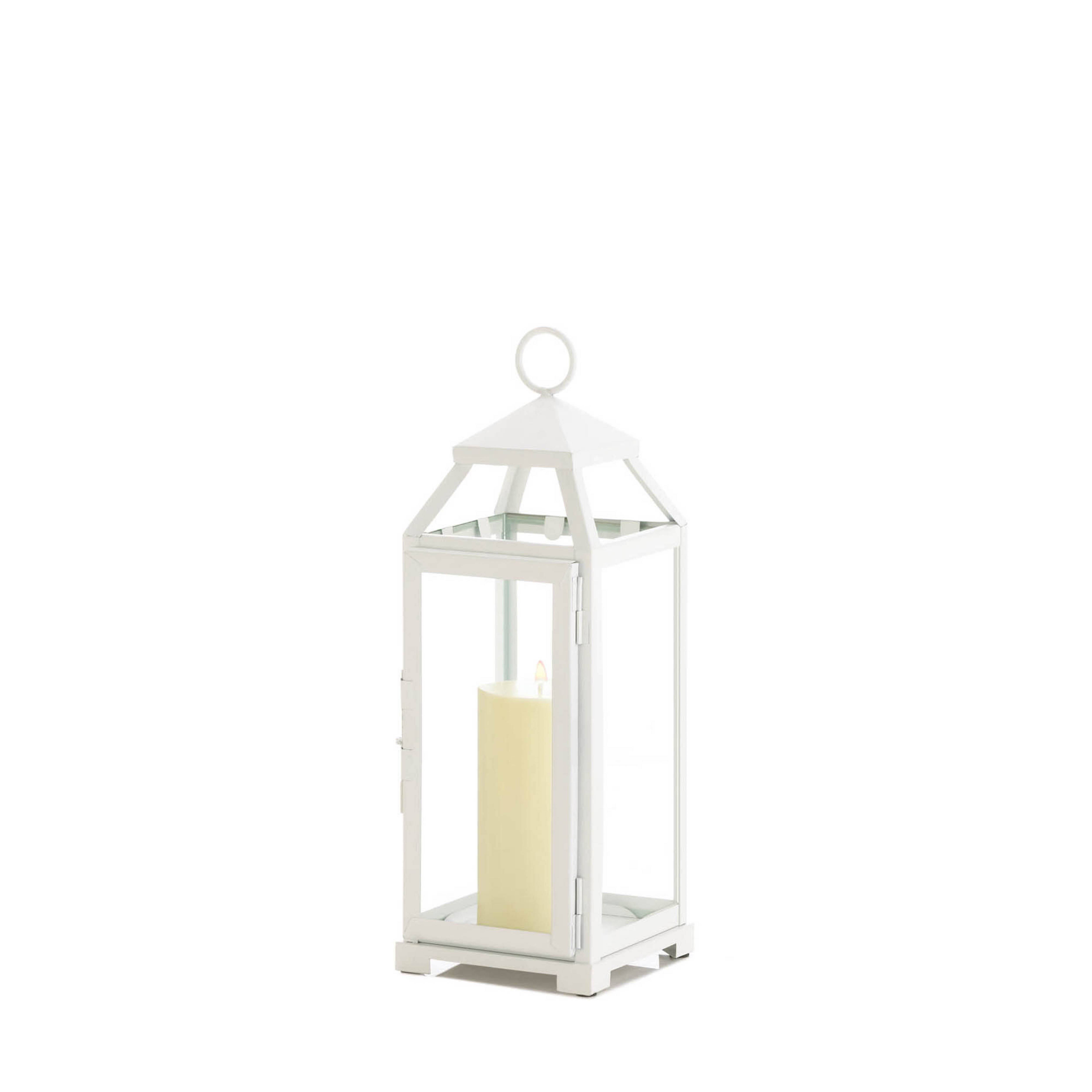 16&#x22; Country White Open Top Lantern