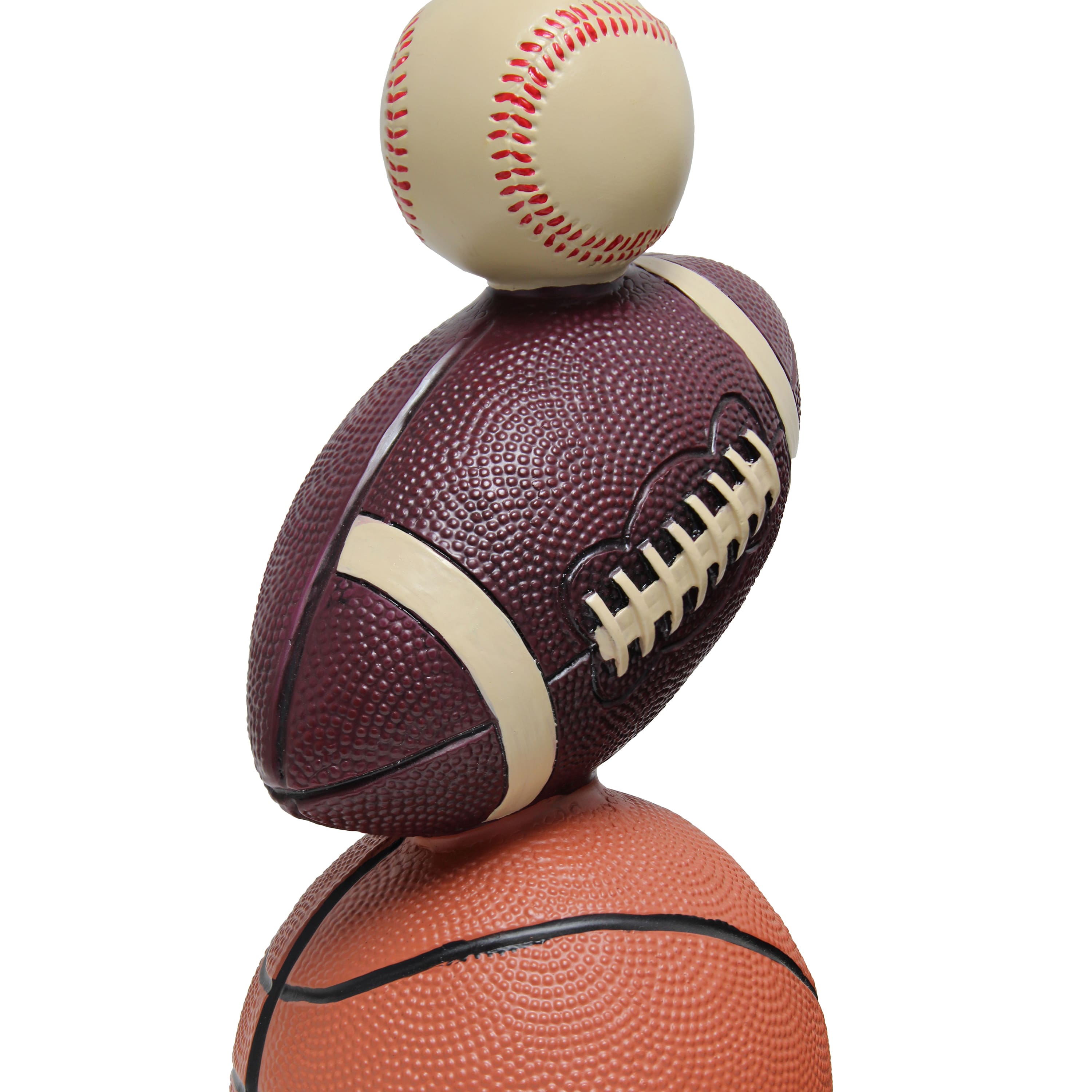 Simple Designs&#x2122; 22&#x22; Basketball, Baseball, Football Table Lamp with Beige Shade