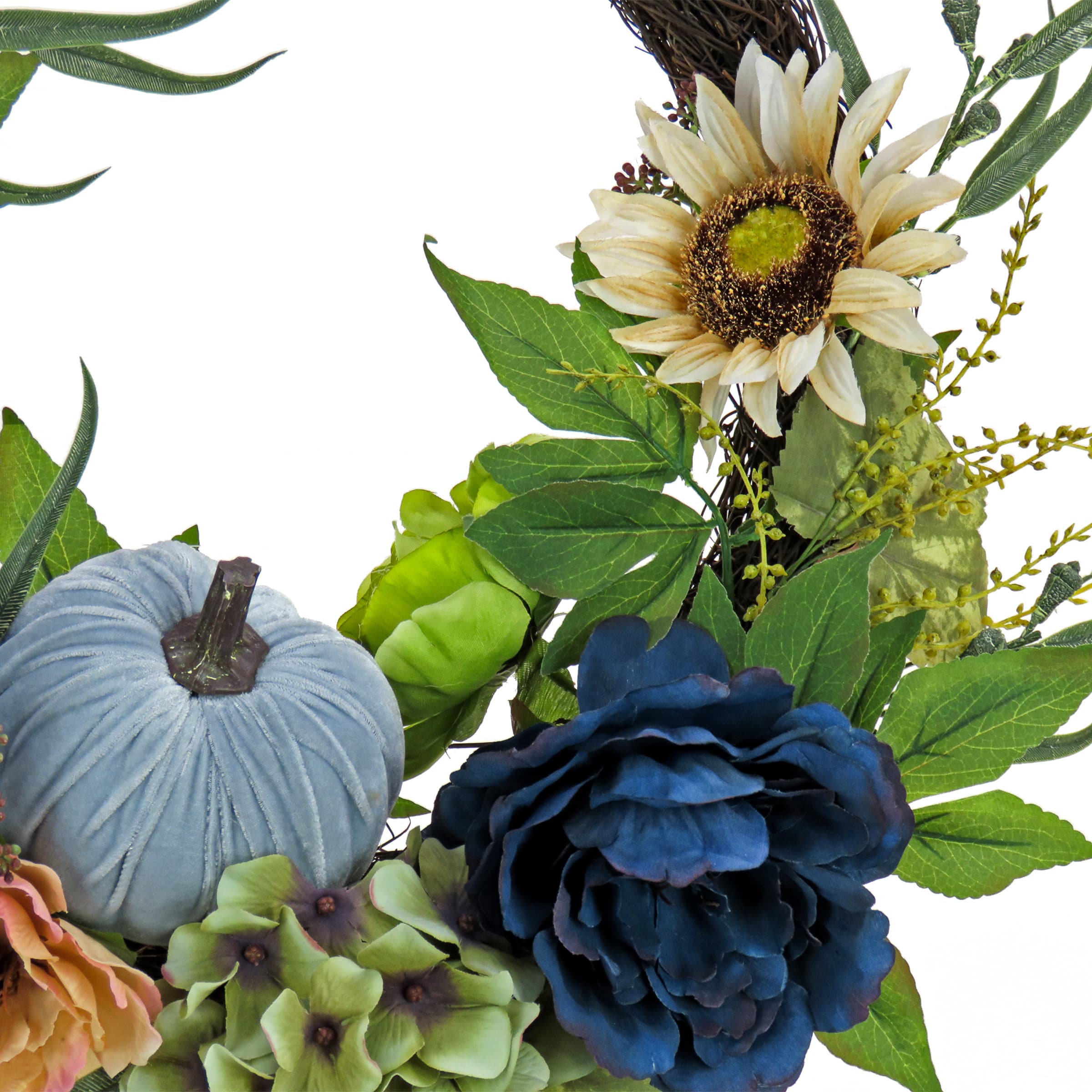 24'' Floral Decorated Harvest Wreath