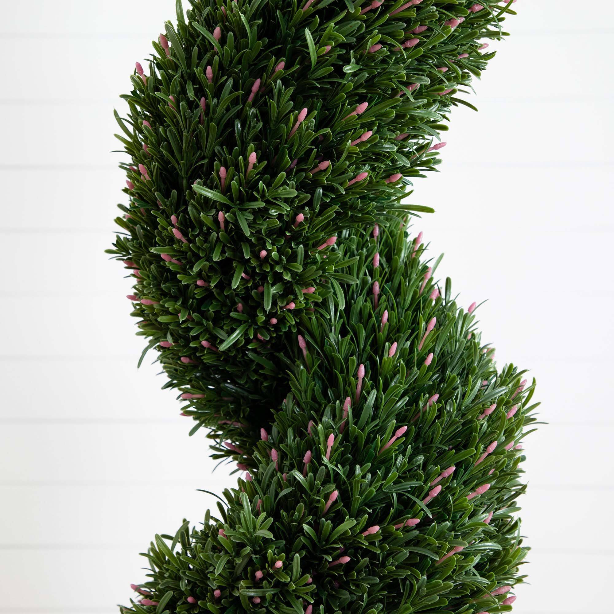 7ft. Potted Artificial Rosemary Spiral Topiary Tree