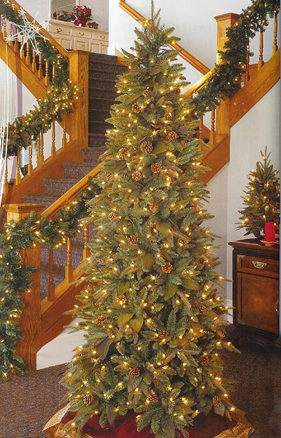 6.5ft. Pre-Lit Green River Spruce Artificial Christmas Tree, Clear Lights