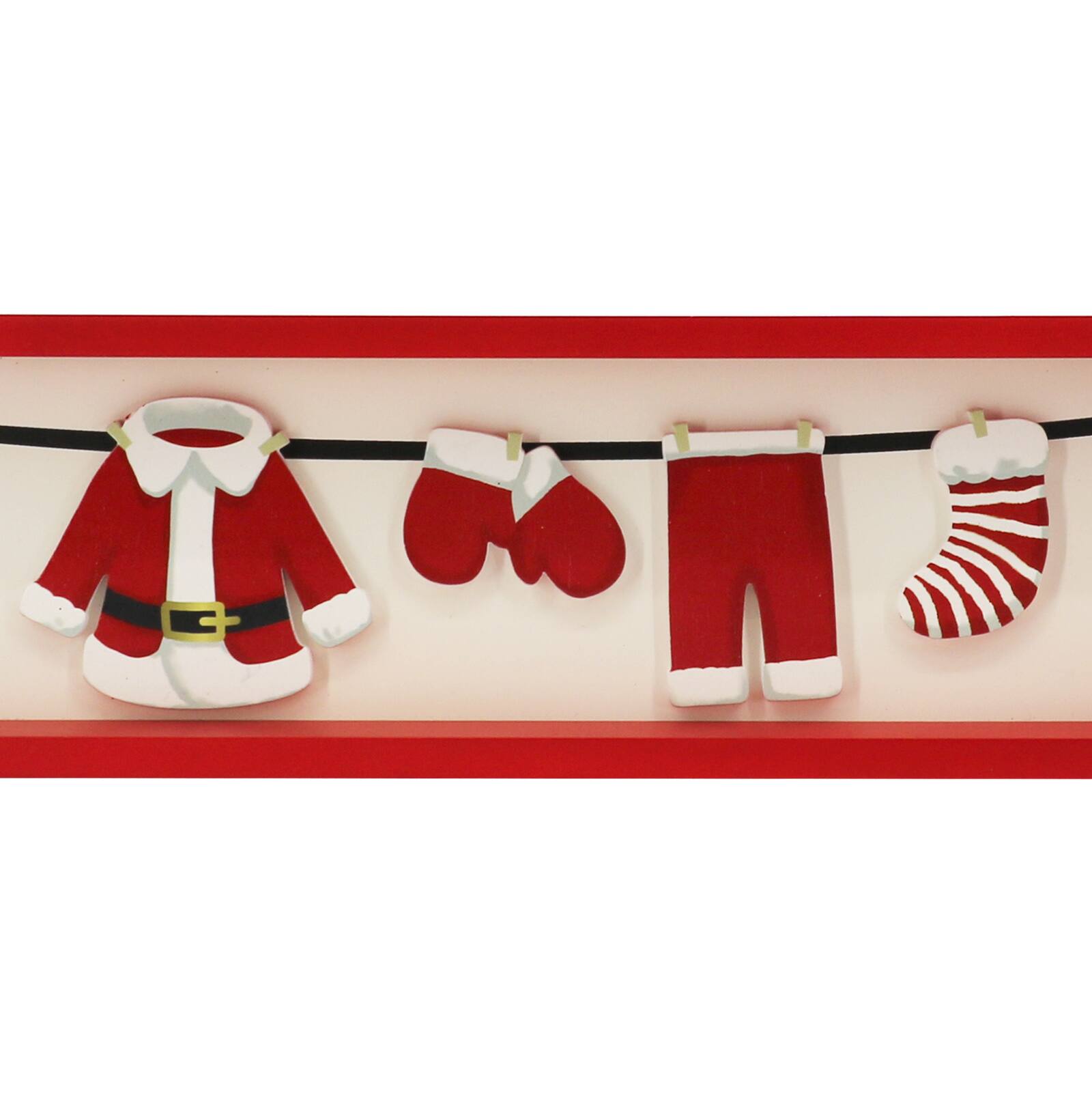 D&#xE9;coration de table avec corde &#xE0; linge du p&#xE8;re No&#xEB;l de 35,5&#xA0;cm d&#x2019;Ashland