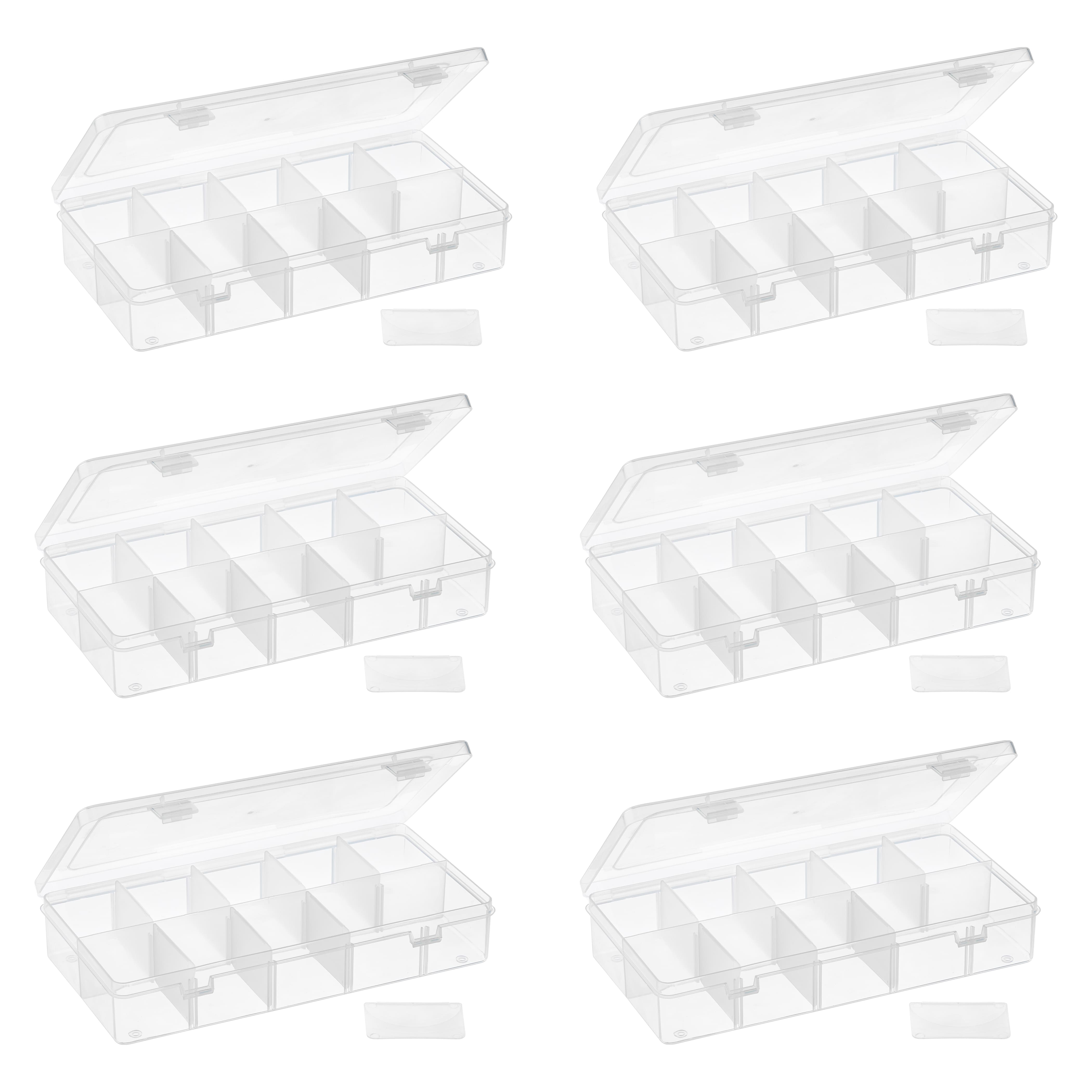 6 Pack: Bead Storage Box with Adjustable Compartments by Bead Landing™