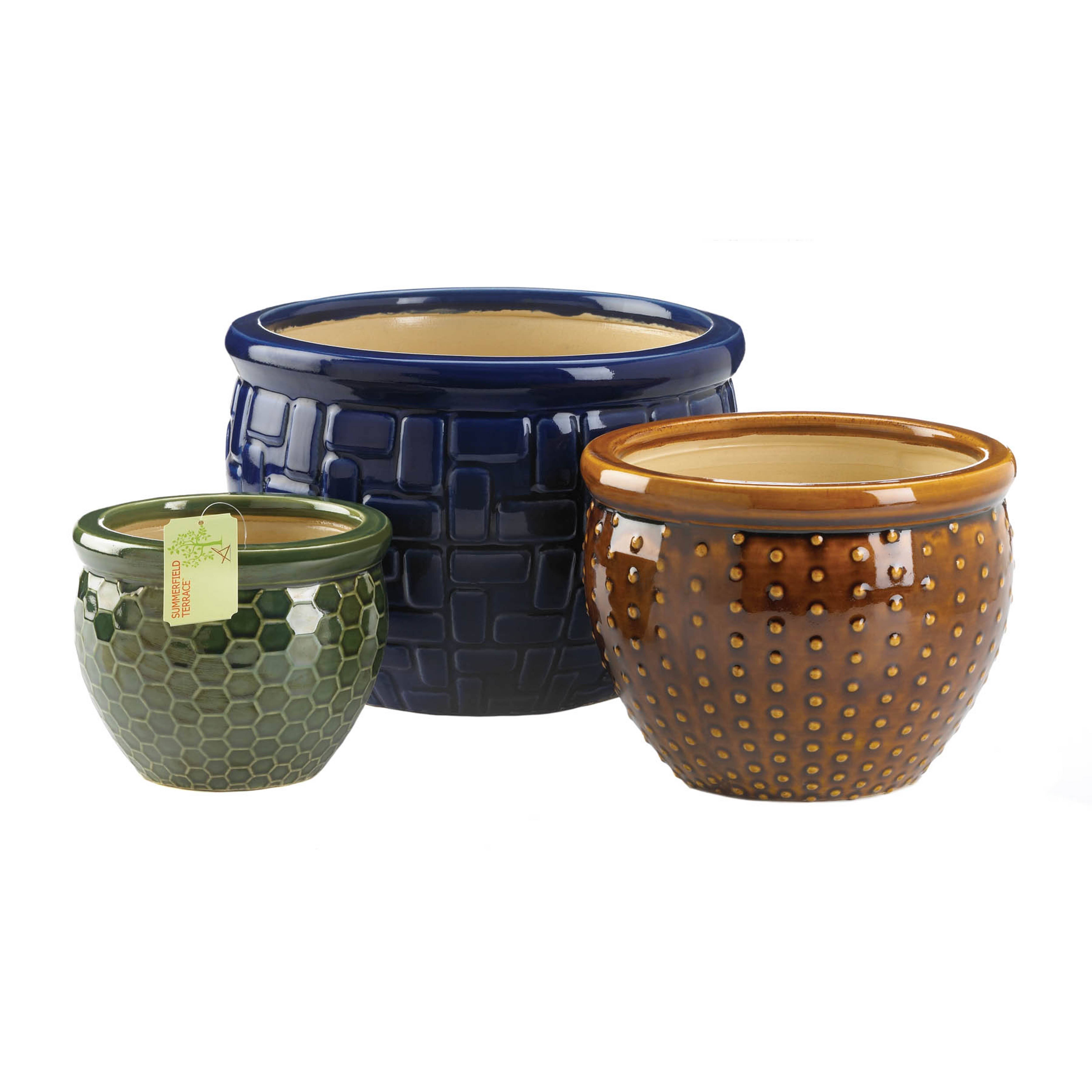 Designer Trio Ceramic Plant Set