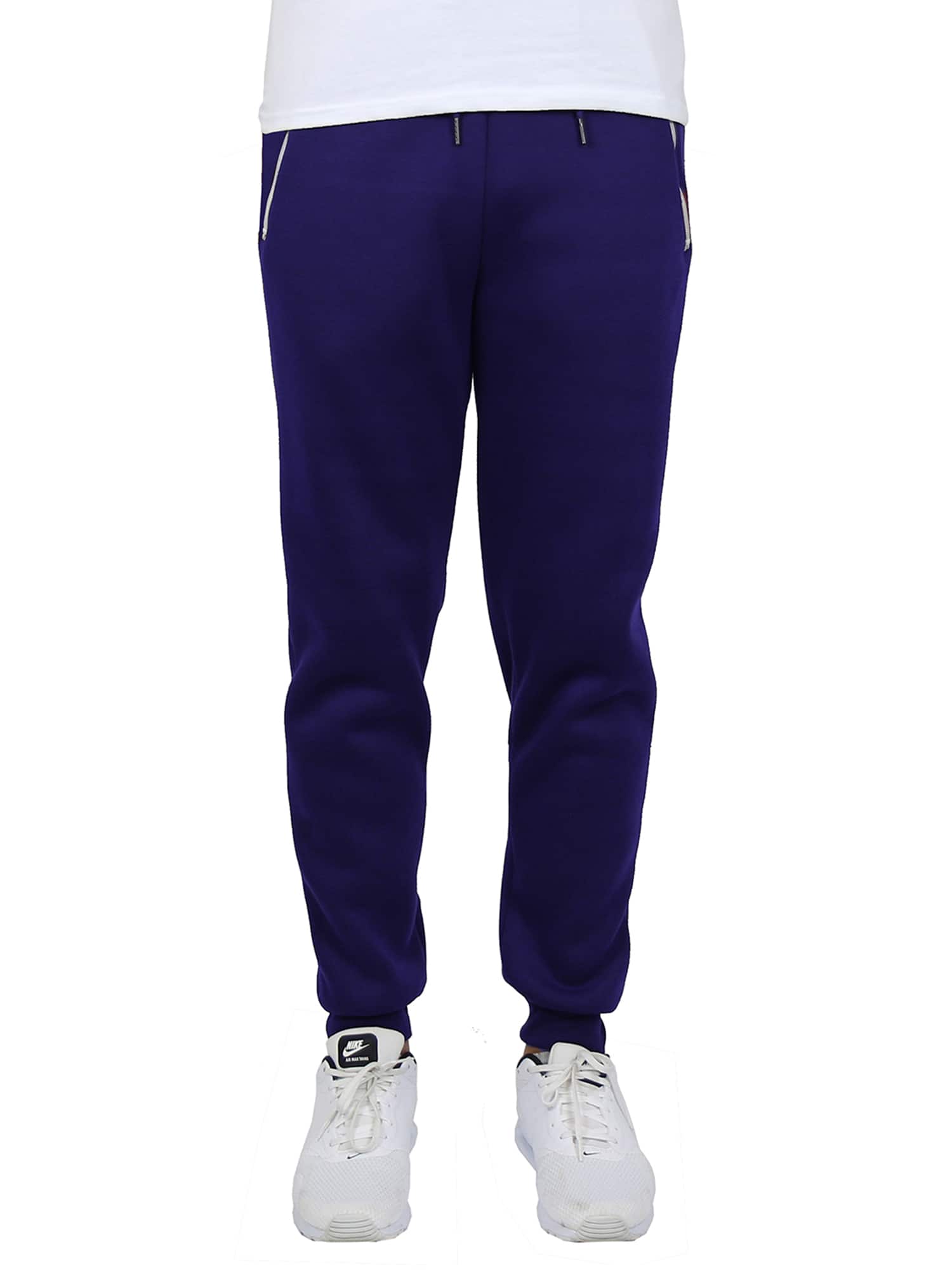 Galaxy by Harvic Men's Fleece-Lined Jogger Sweatpants With Zipper Pockets