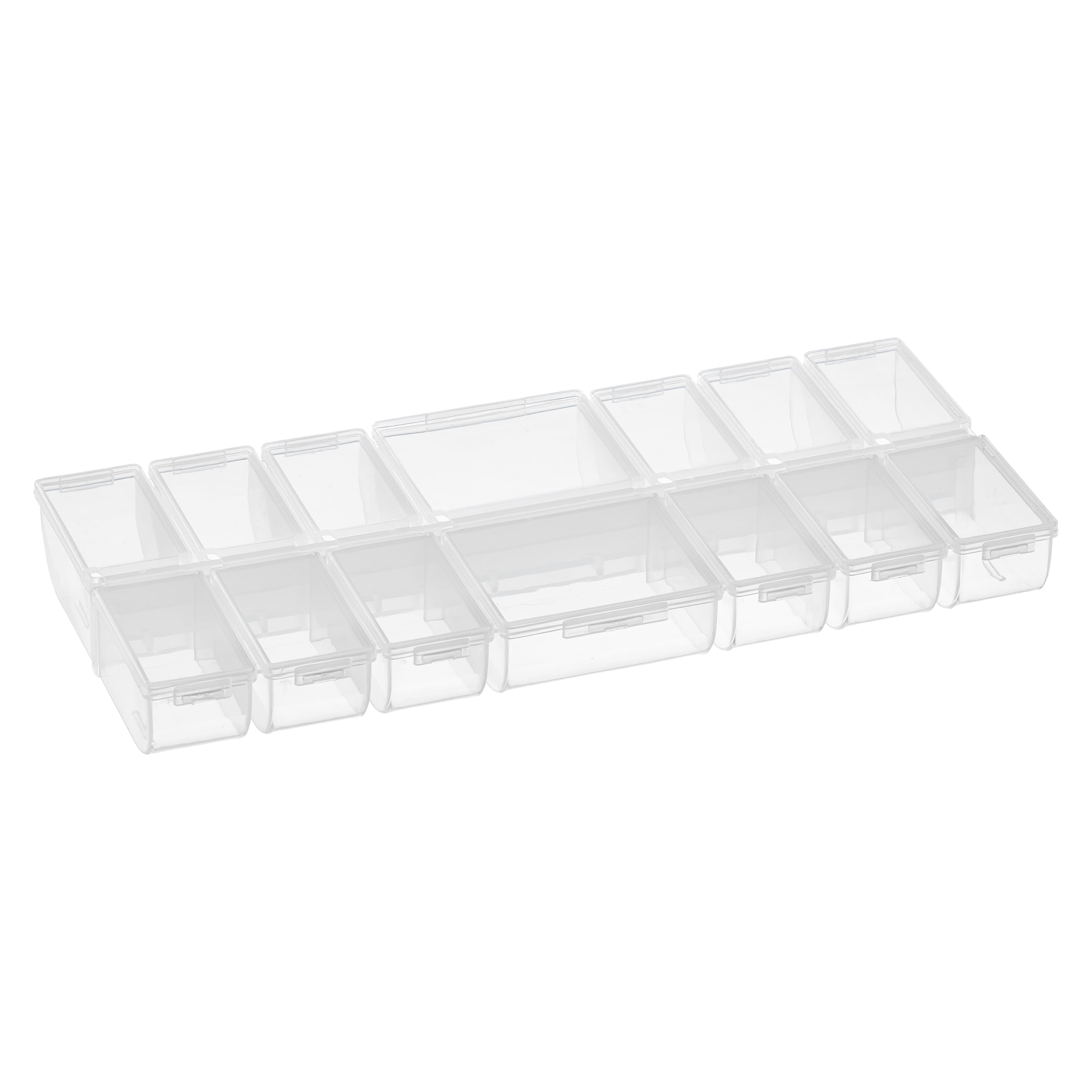 6 Pack: Clear 14-Compartment Flip Top Bead Organizer by Bead Landing™
