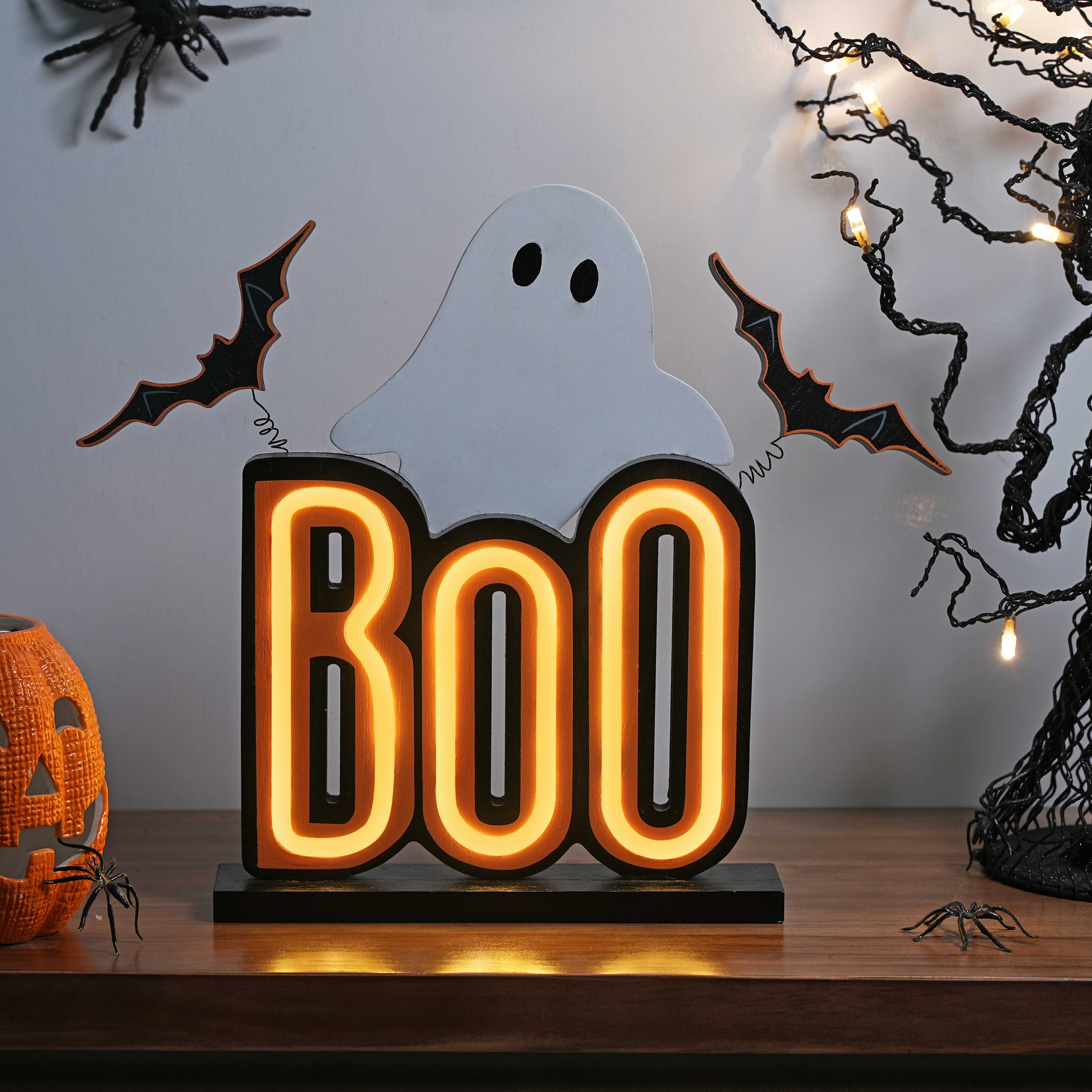 12.5&#x22; Boo Ghost LED Neon Tabletop Sign by Ashland&#xAE;