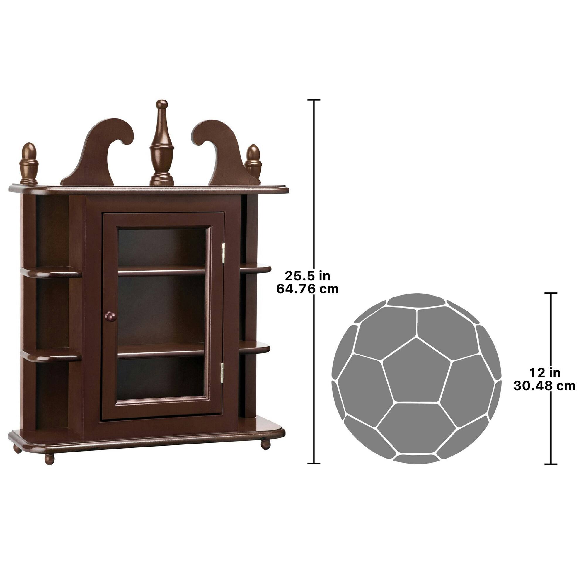 Design Toscano 25.5&#x22; Savile Row Hardwood Wall Curio Display Cabinet
