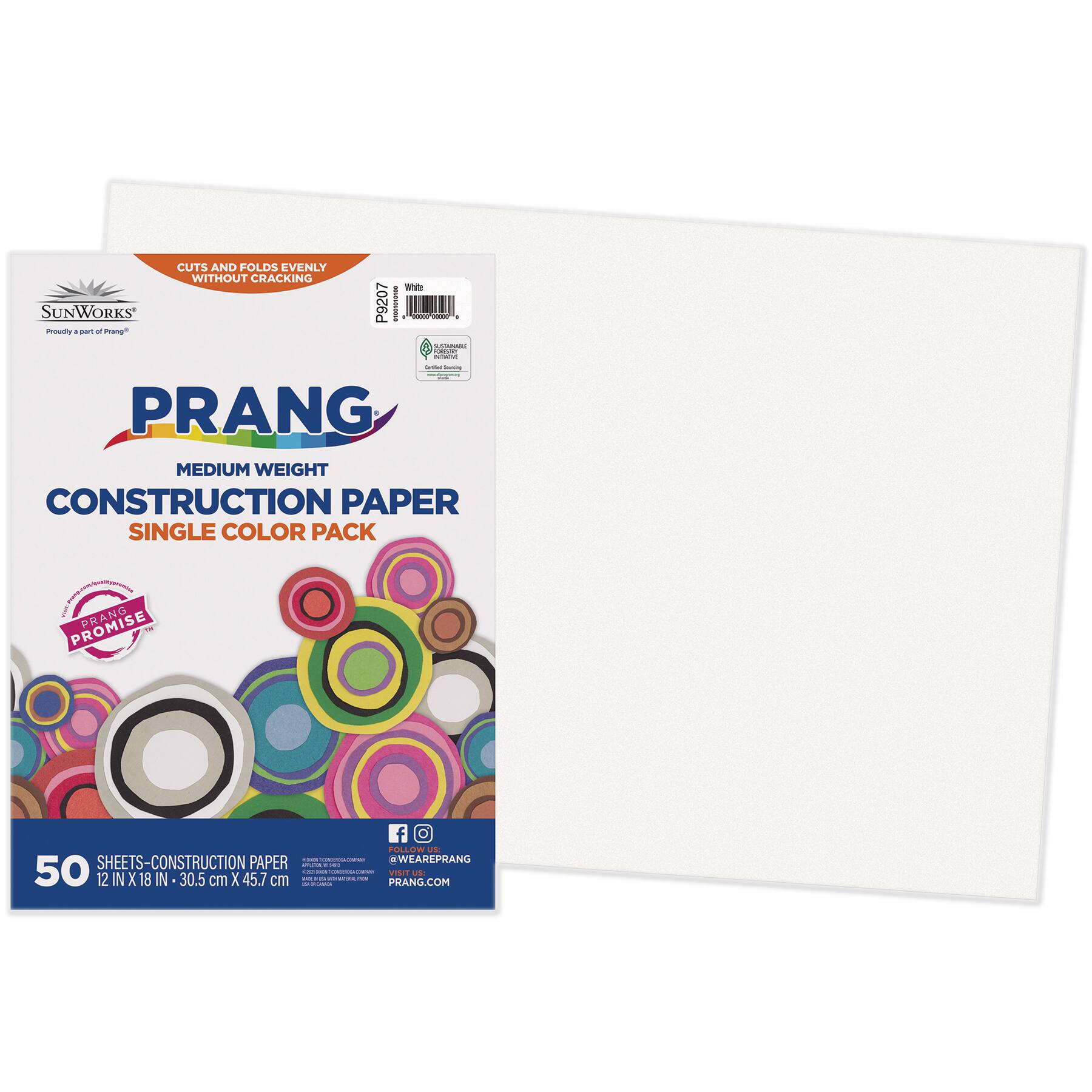 Prang&#xAE; 12&#x22; x 18&#x22; Construction Paper, 5 Packs of 50 Sheets