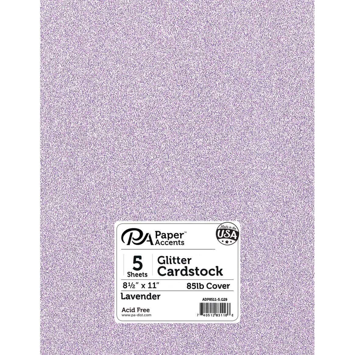 PA Paper™ Accents 8.5 x 11 85lb. Glitter Cardstock, 5 Sheets