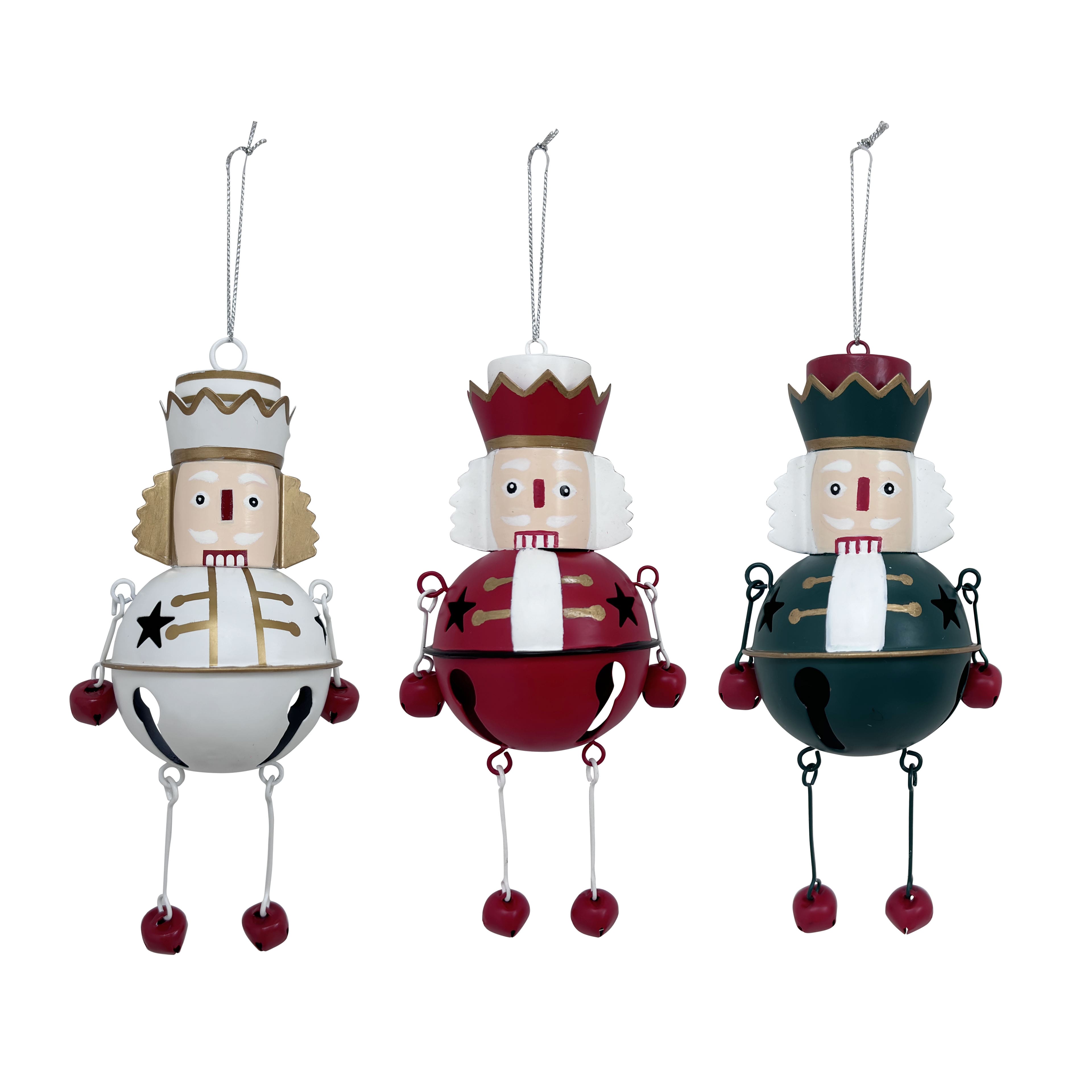 Assorted 6.75&#x22; Metal Bell Nutcracker Ornament by Ashland&#xAE;, 1pc.