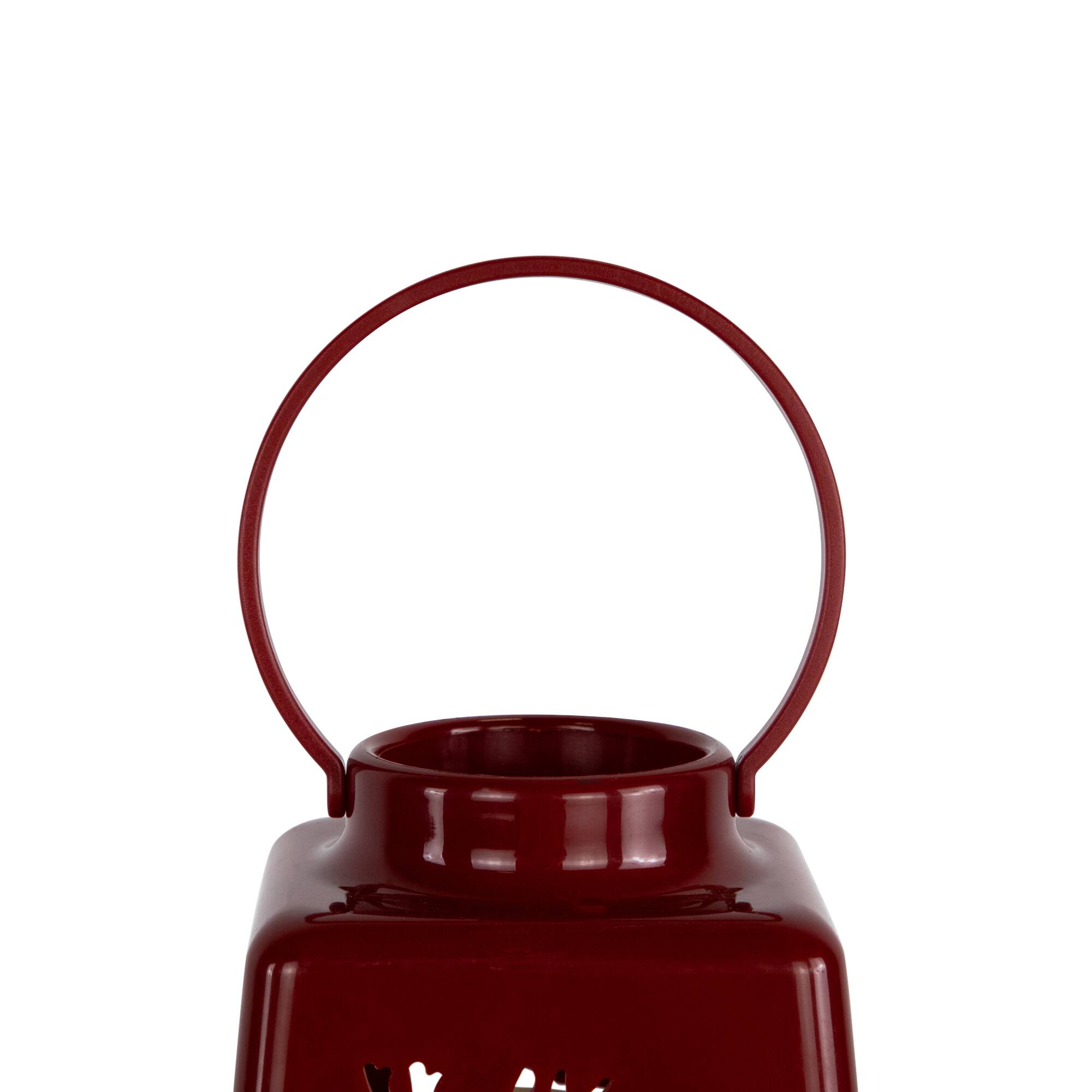 LED Lighted Tree Snowflake and Reindeer Christmas Candle Lanterns - 8" - Set of 3