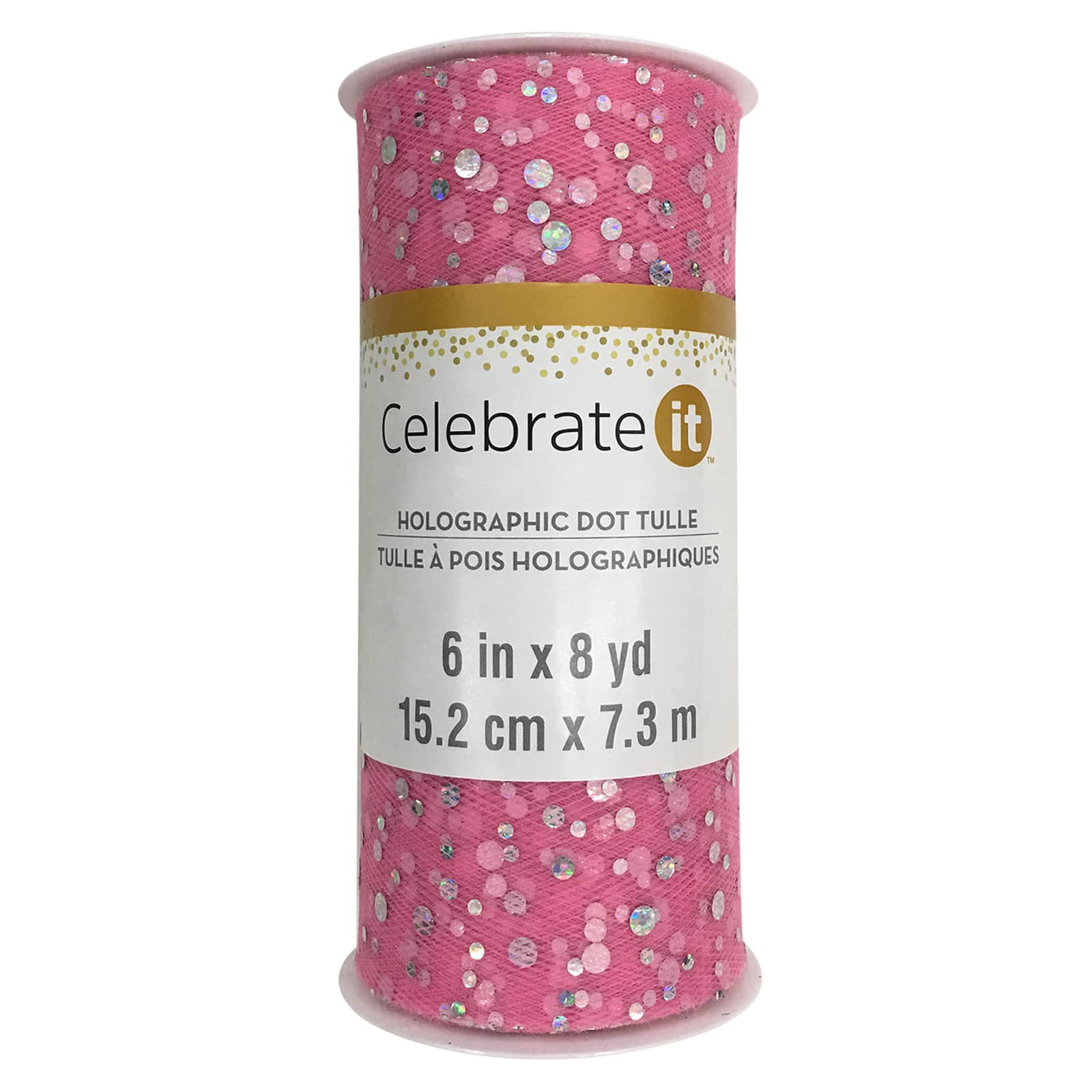 24 Pack: 6" Holographic Dot Tulle by Celebrate It™