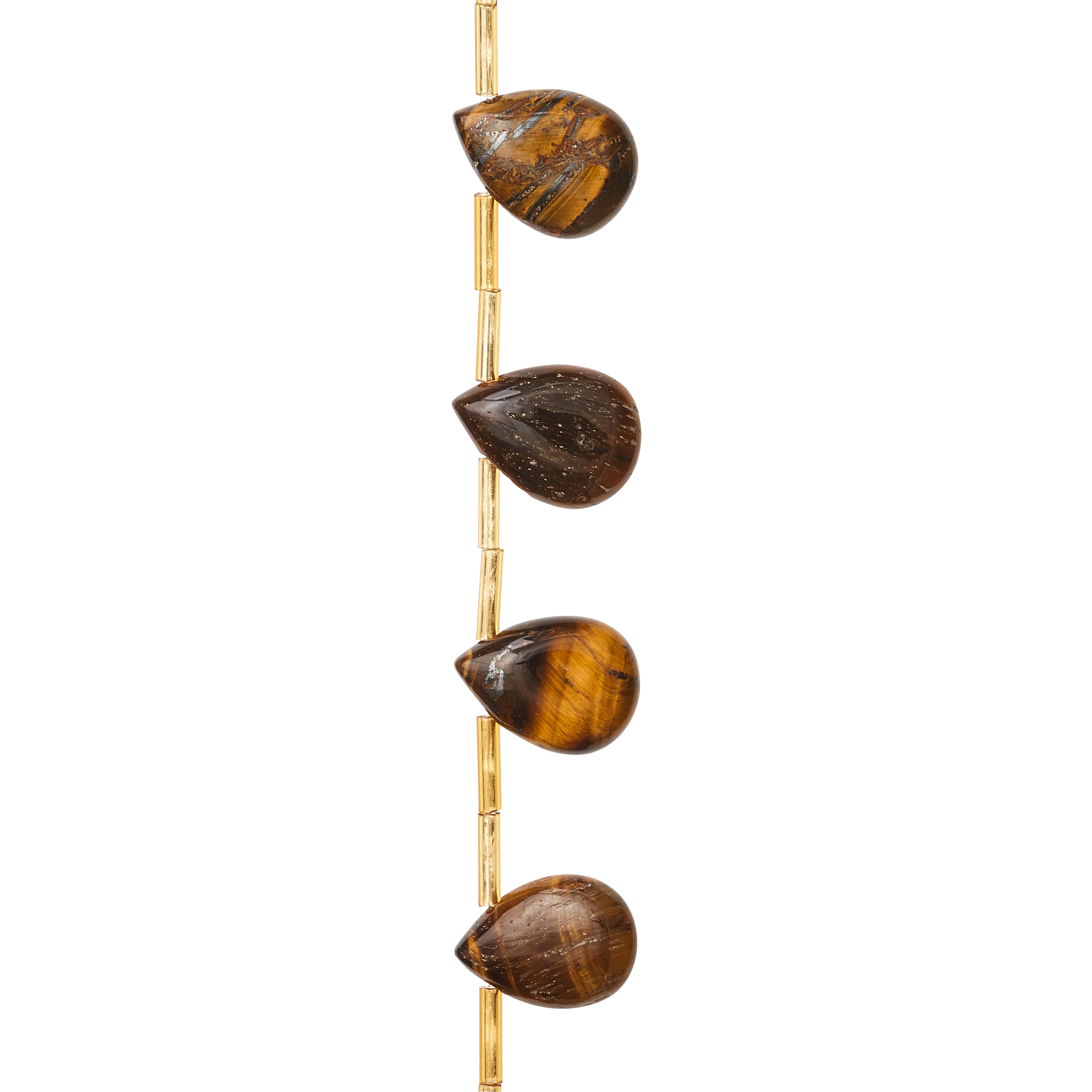 Brown Tiger Eye Teardrop Beads by Bead Landing&#x2122;, 14mm