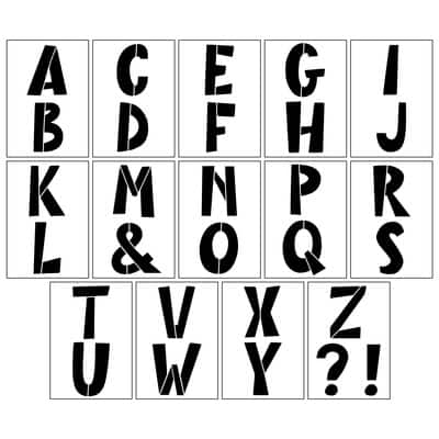 3 inch Letter Stencils for Painting on Wood,38pcs Alphabet