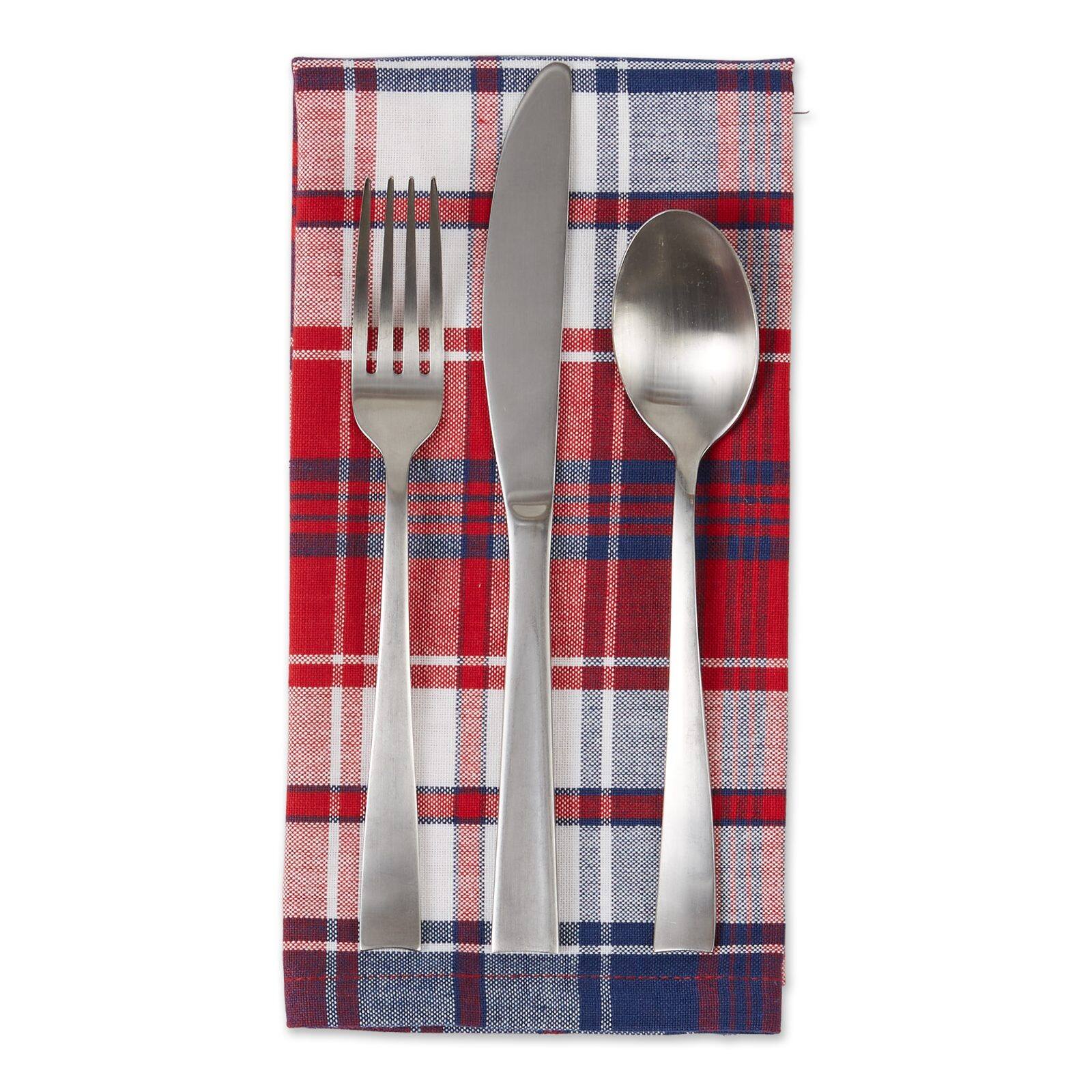 DII® Americana Plaid Cloth Dinner Napkins, 6ct.