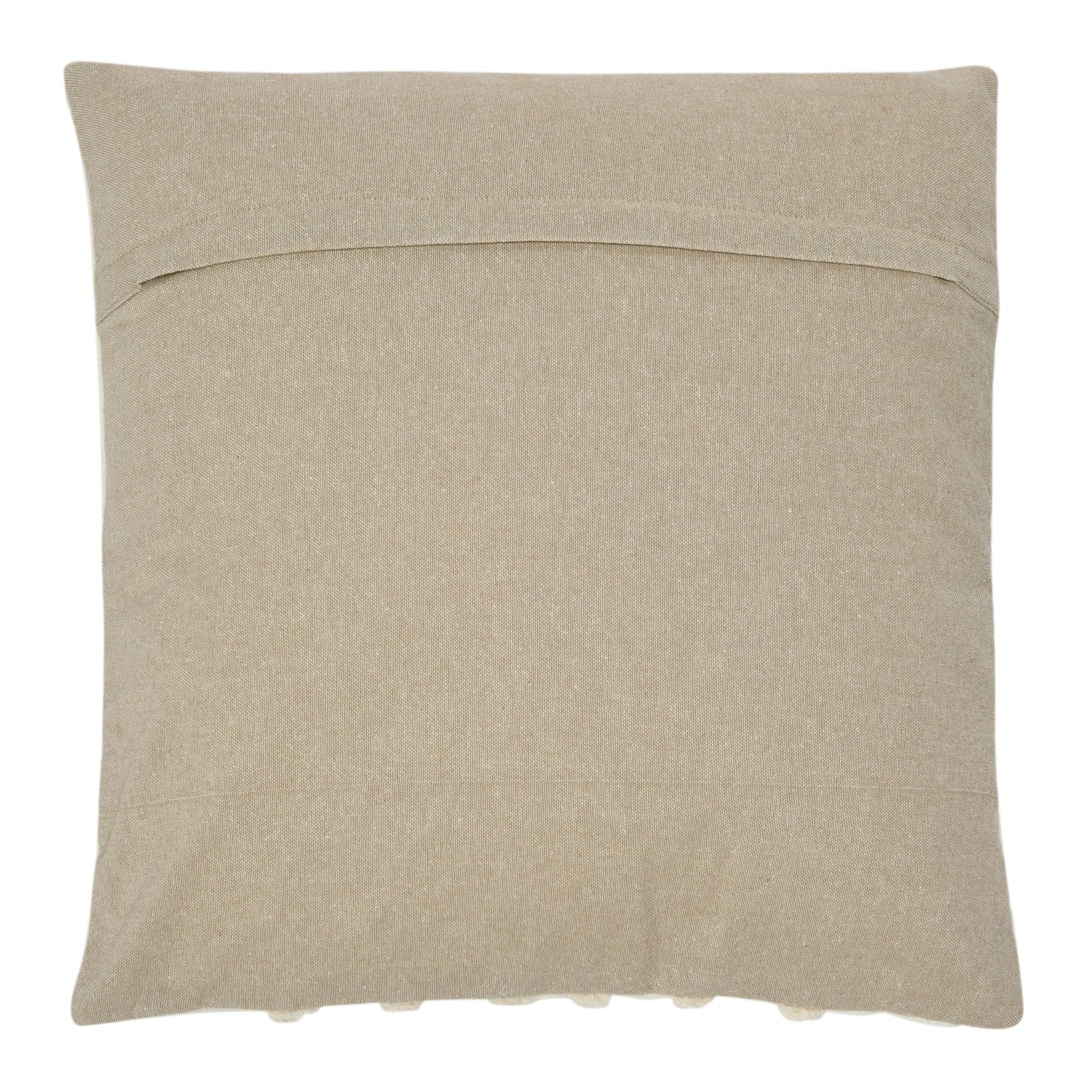 Hello Honey® Cotton Tufted Pillow with Pattern and Chambray Back