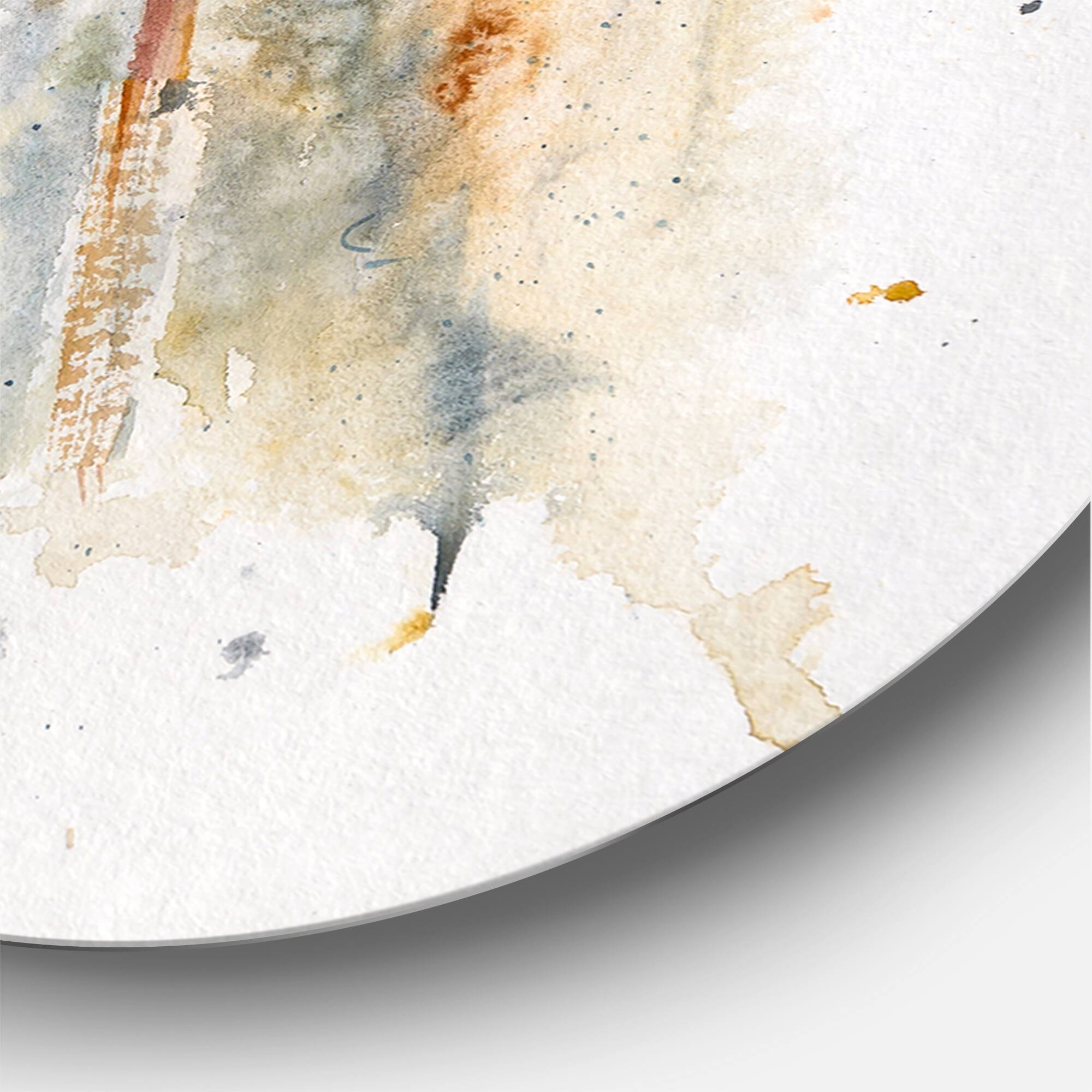 Designart - Mouse Sitting On Poppies - Traditional Metal Circle Wall Art