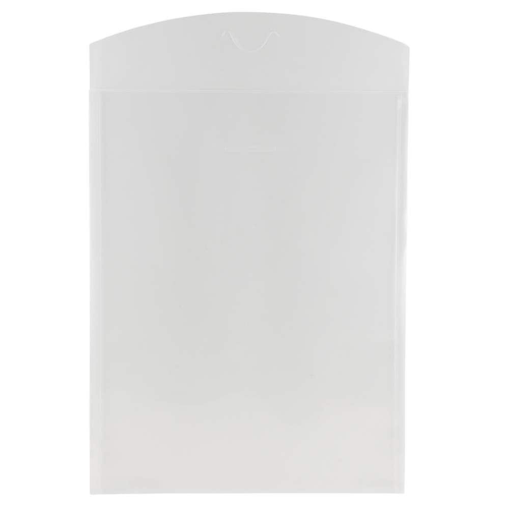 JAM Paper 11&#x22; x 14&#x22; Clear Plastic Tuck Flap Closure Envelopes, 12ct.