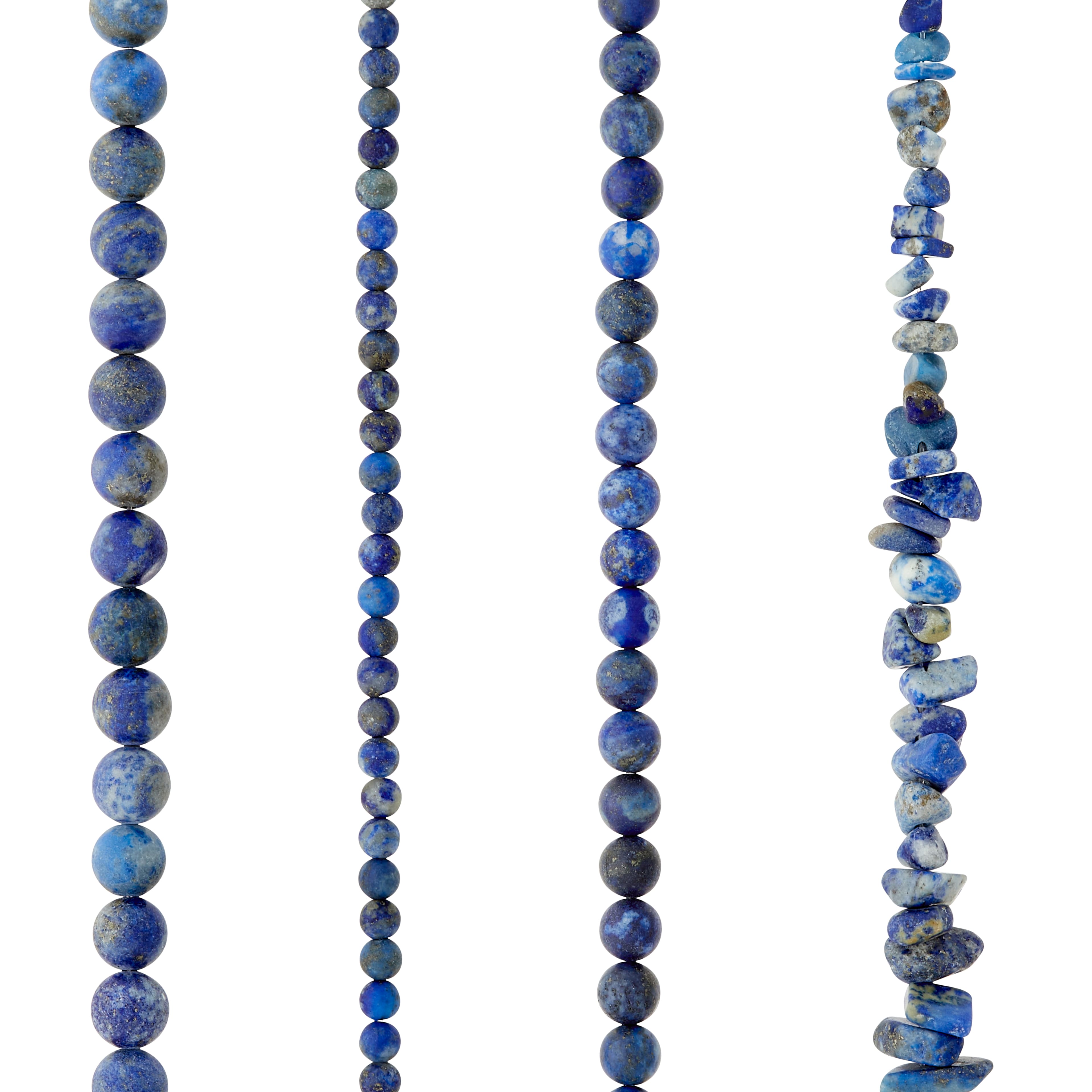 6 Pack: Matte Lapis Stone Mix Beads by Bead Landing™