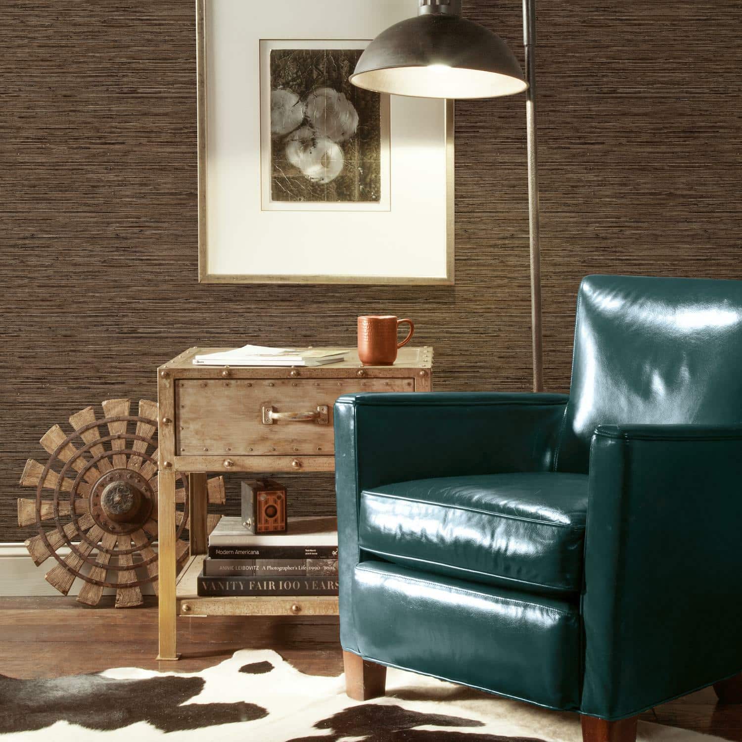 RoomMates Faux Grasscloth Peel &#x26; Stick Wallpaper