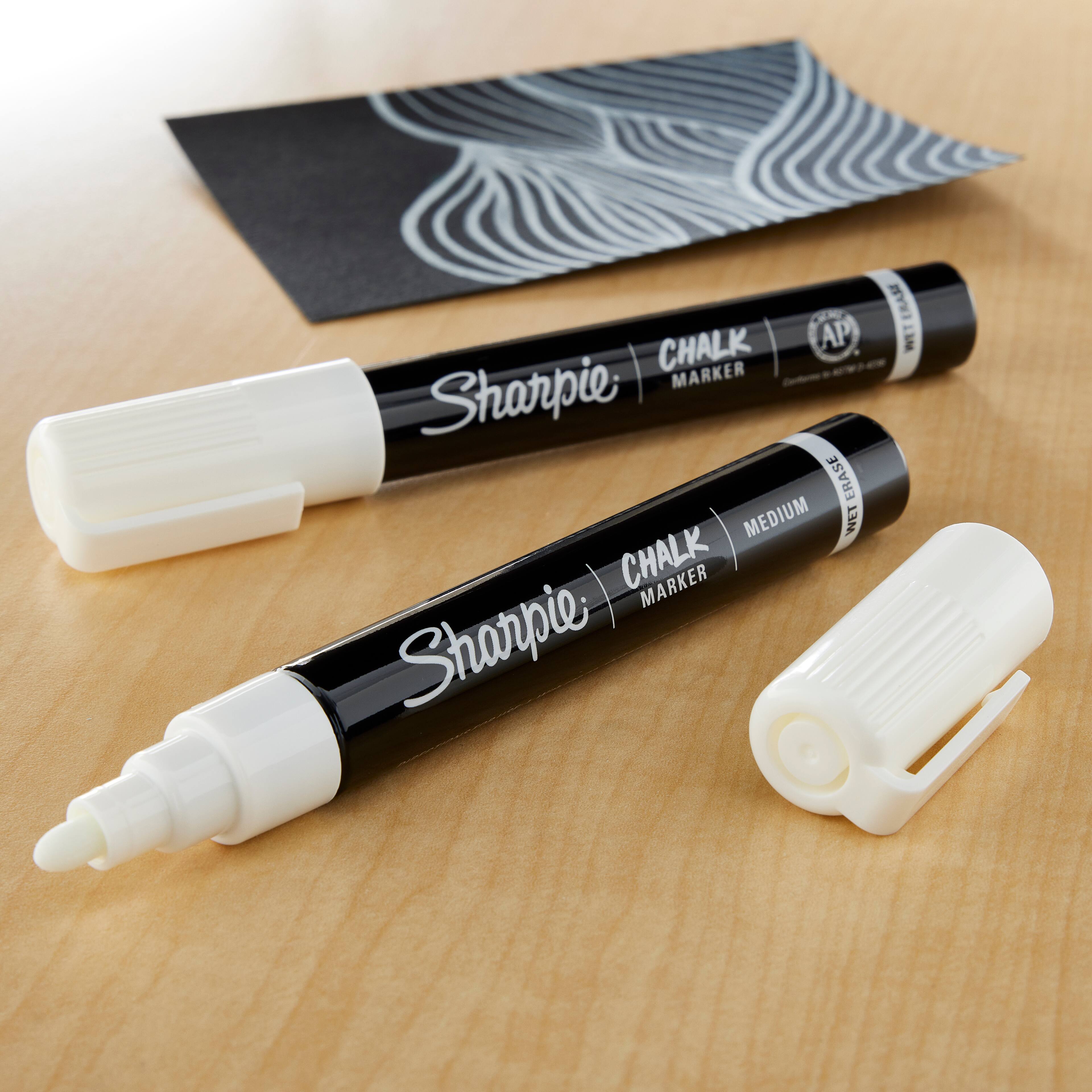 Wet Erase Markers White 2 Count Sharpie Chalk Marker 