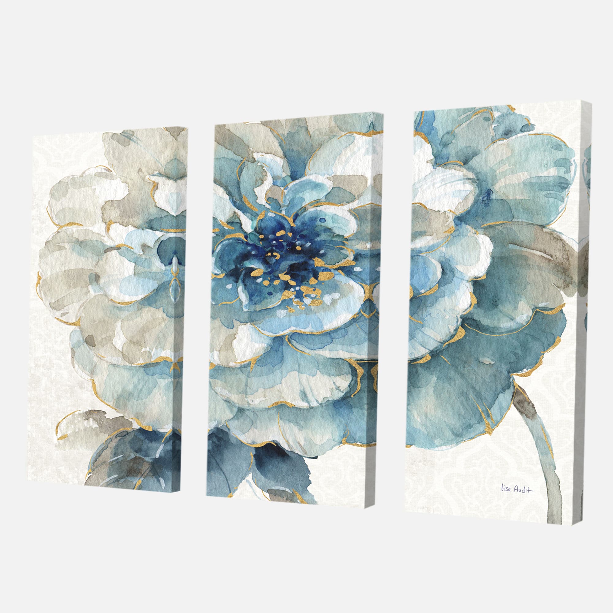 Designart - Indigold Gold Country FLower - Cottage Country Canvas Artwork