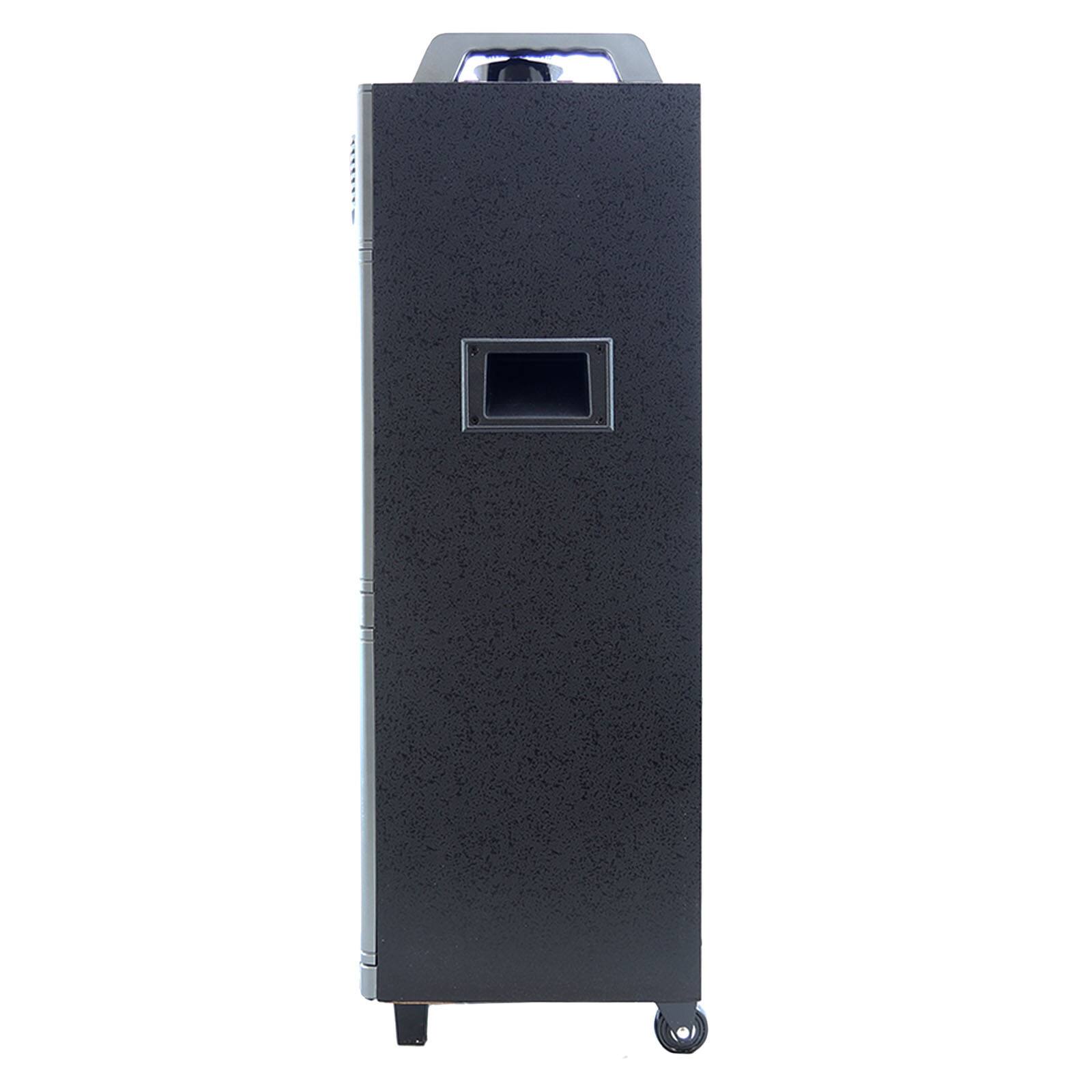 beFree Sound Double 10" Subwoofer Portable Bluetooth Party Speaker With Reactive Lights