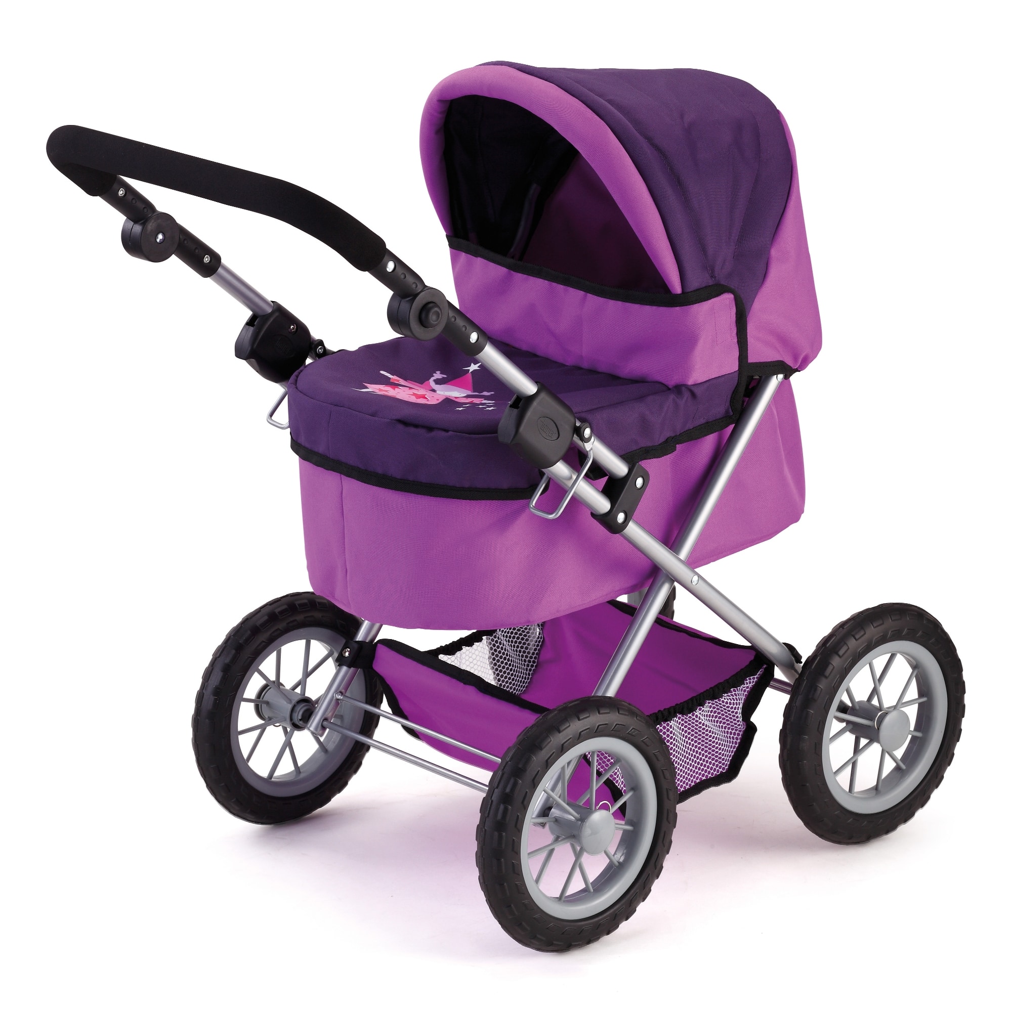 Bayer Design Purple Baby Doll Pram Trendy Set