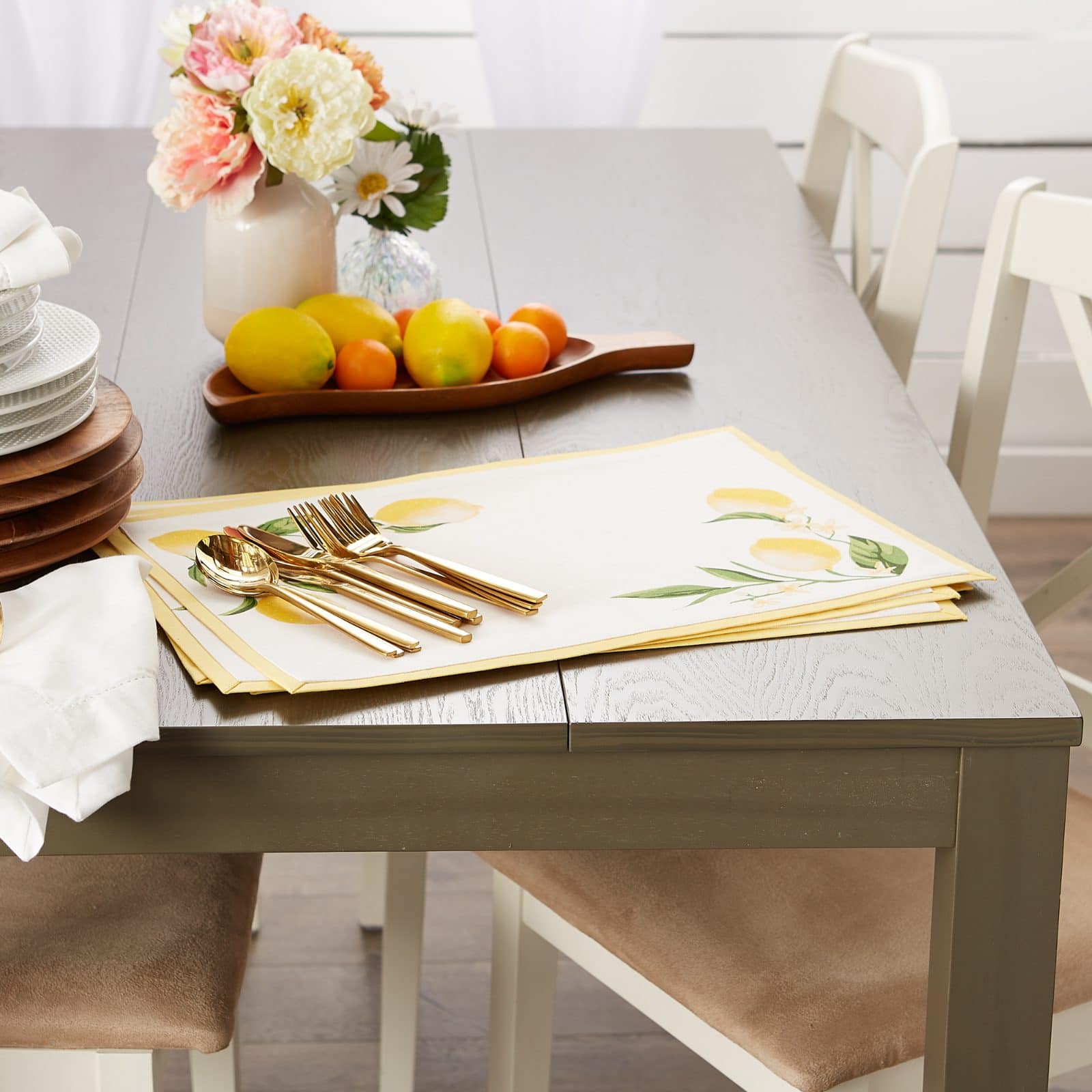 DII&#xAE; Lemon Bliss Placemats, 6ct.