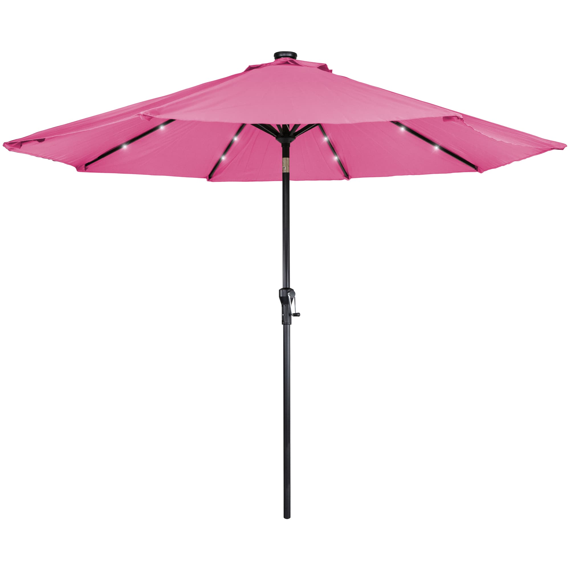 9ft. Solar Lighted Outdoor Patio Market Umbrella