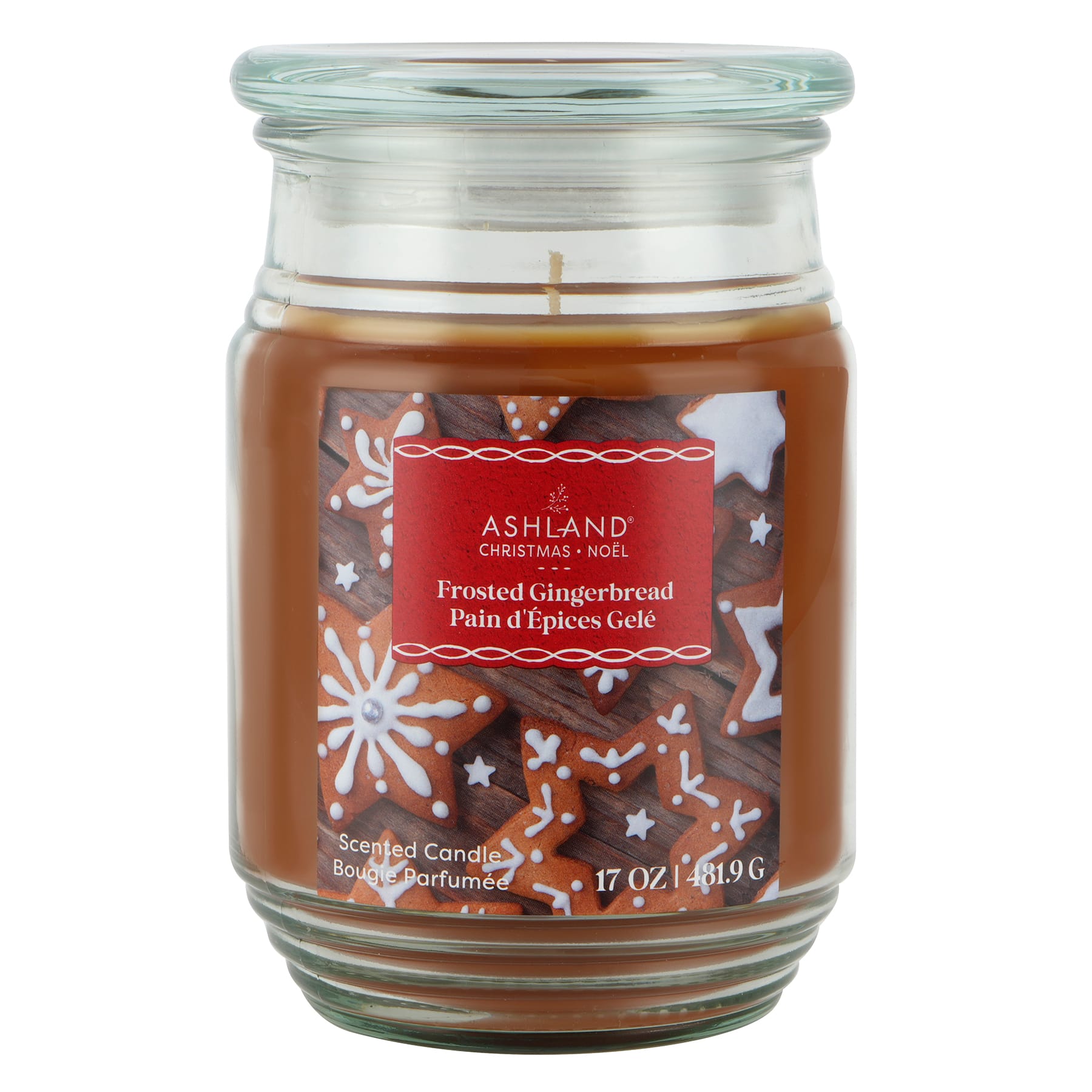 17oz. Frosted Gingerbread Scented Jar Candle by Ashland&#xAE;