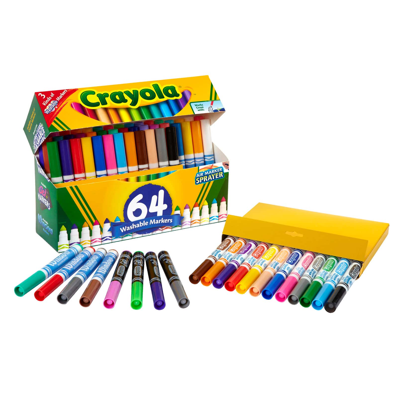 Crayola® Washable 64 Color Broad Line Markers