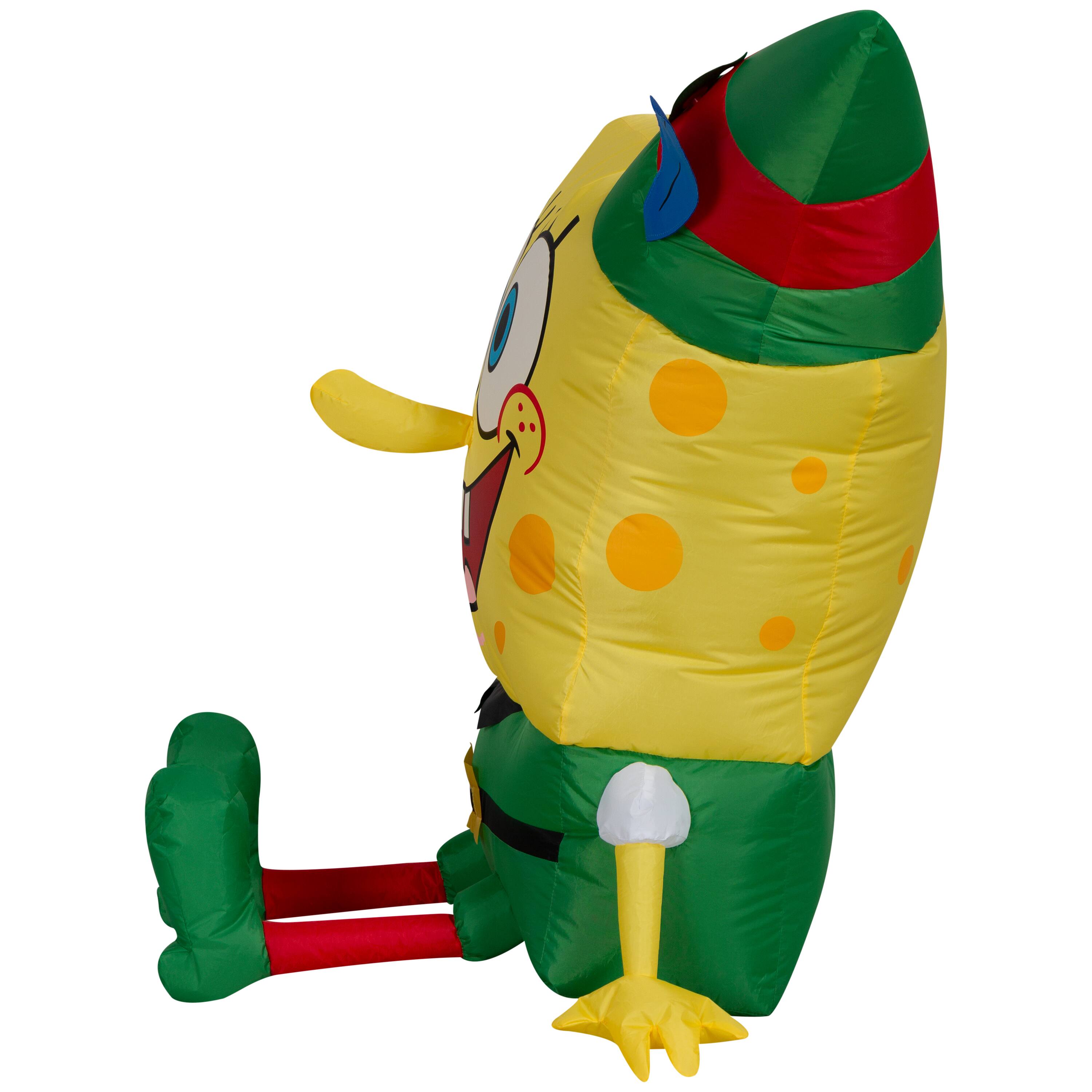 Airblown® 3ft Christmas Inflatable SpongeBob in Elf Outfit