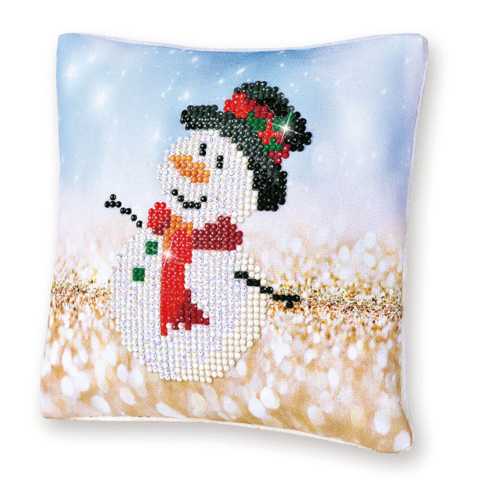 Diamond Dotz&#xAE; Beginner Snowman Top Hat Decorative Mini Pillow Kit