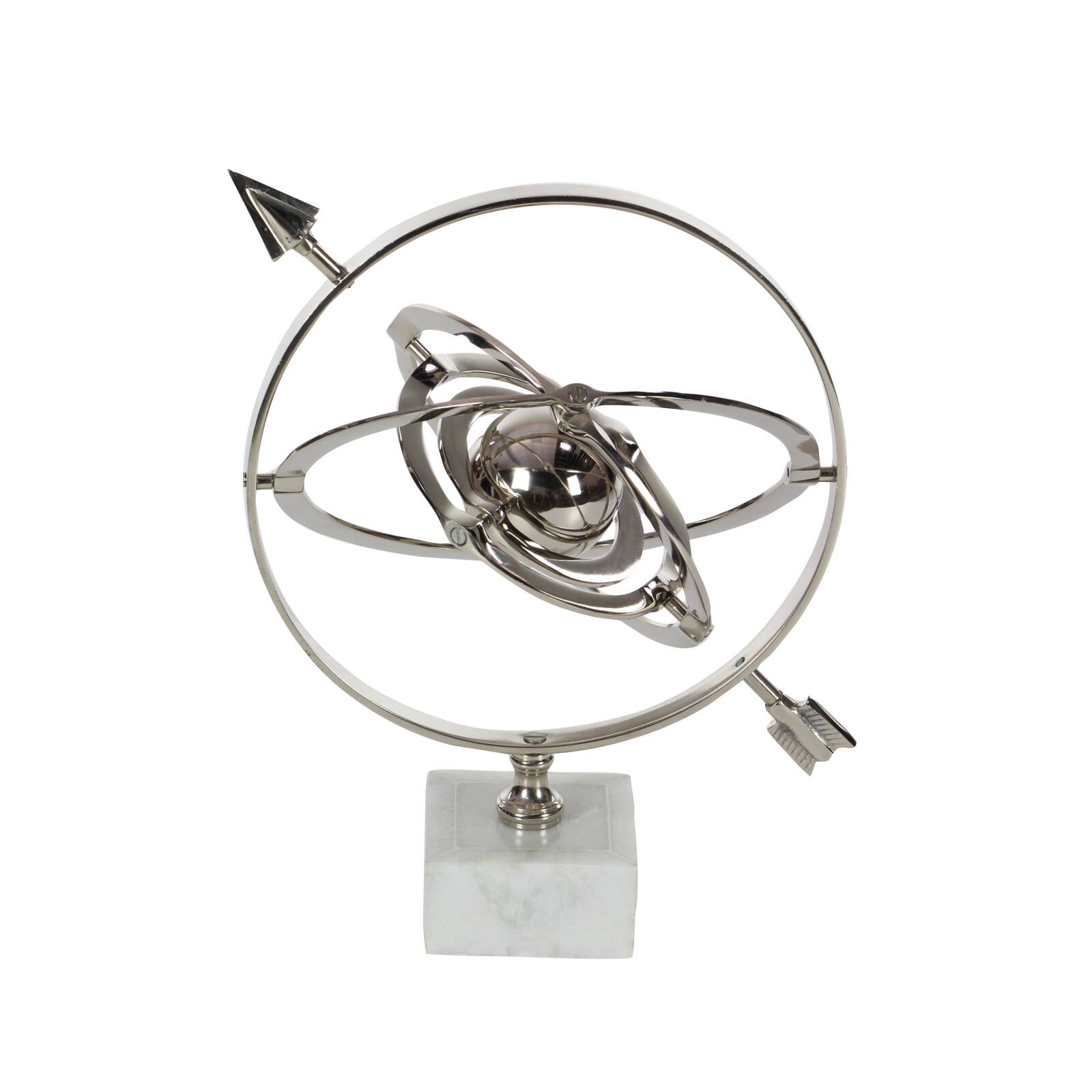 15&#x22; Silver Aluminum Glam Globe