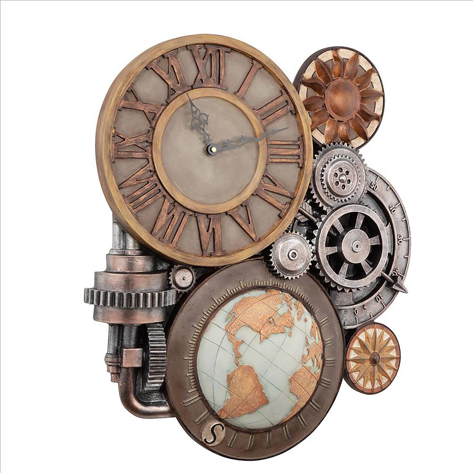 Design Toscano 25&#x22; Gears of Time Sculptural Wall Clock