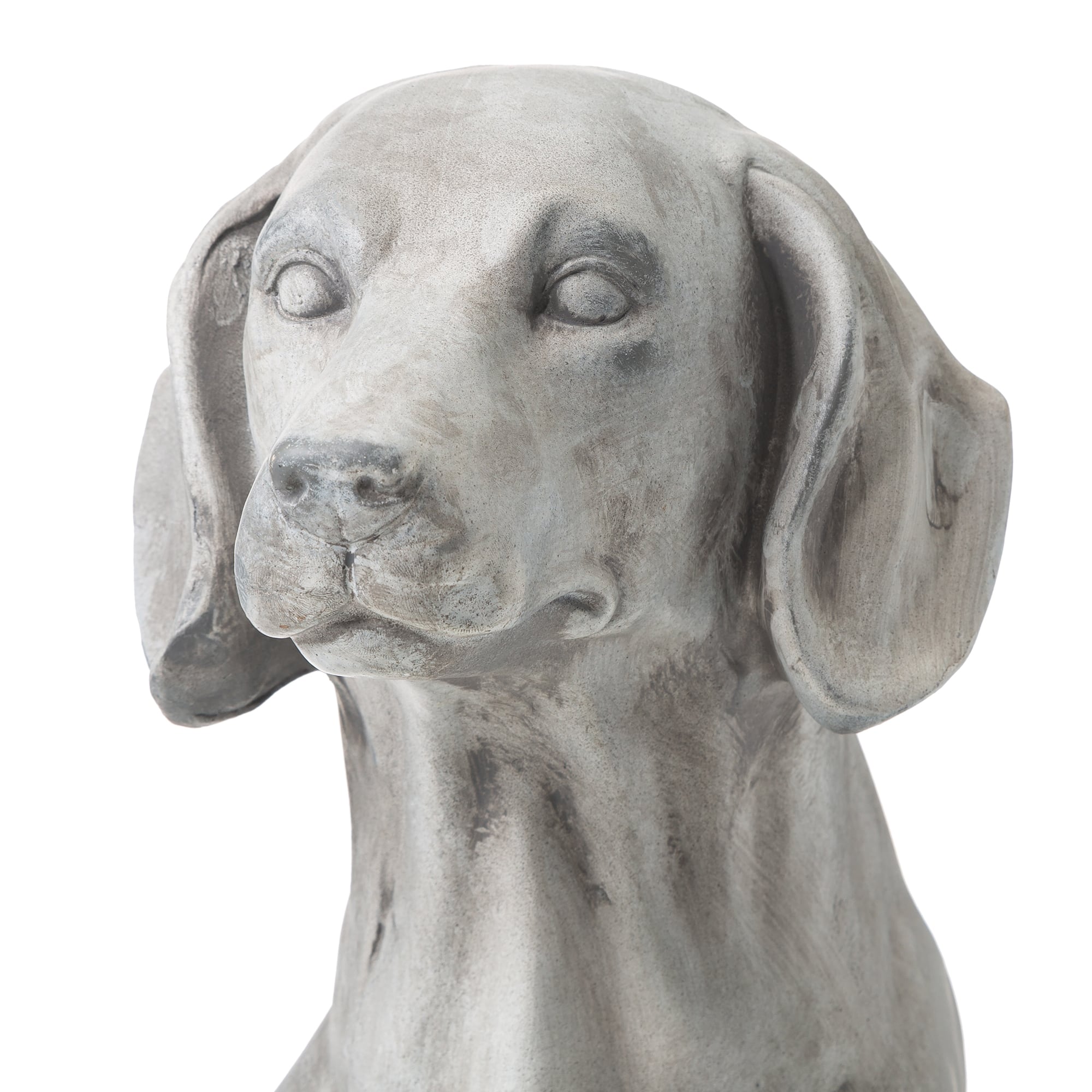 Glitzhome&#xAE; 28.25&#x22; Light Gray Sitting Labrador Retriever Dog Statues, 2ct.