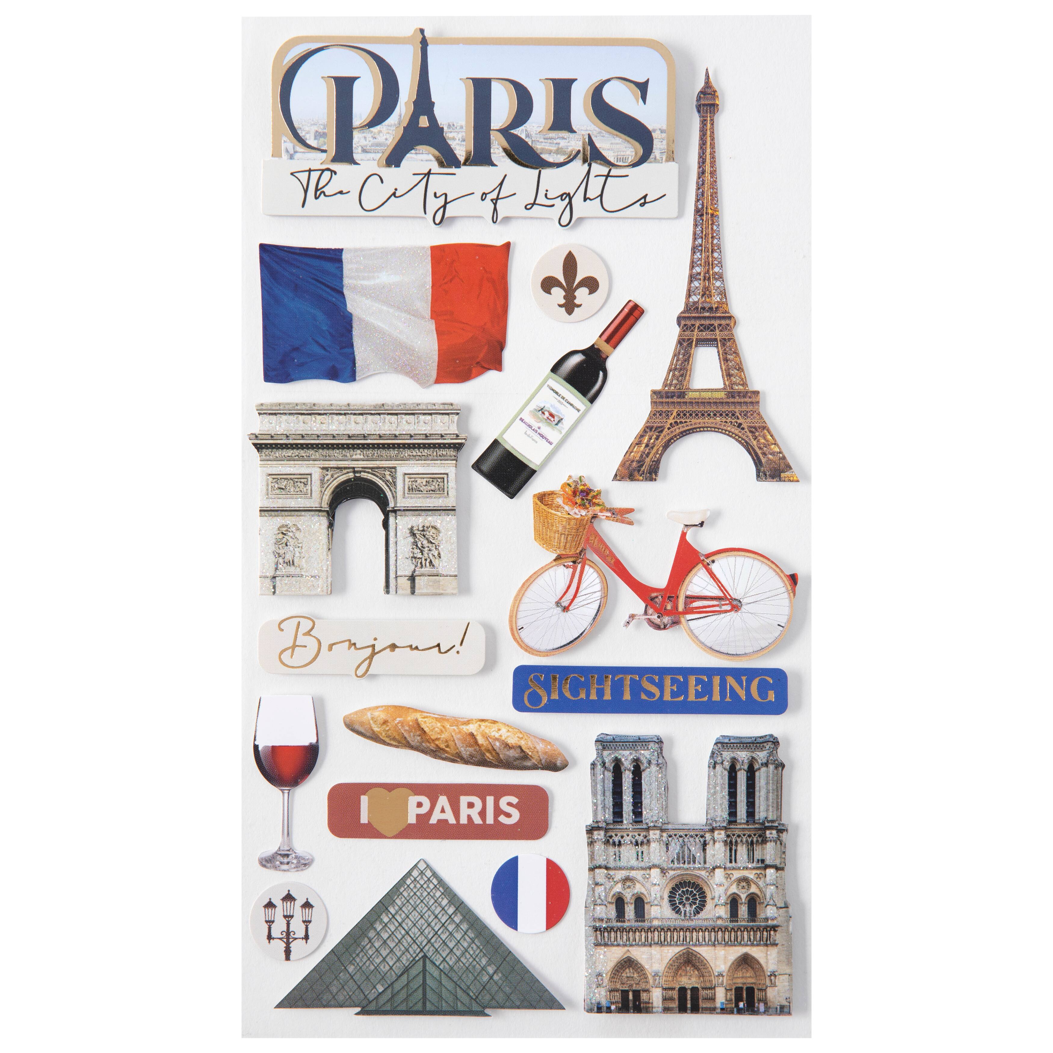12 Pack: Paris Dimensional Stickers by Recollections™