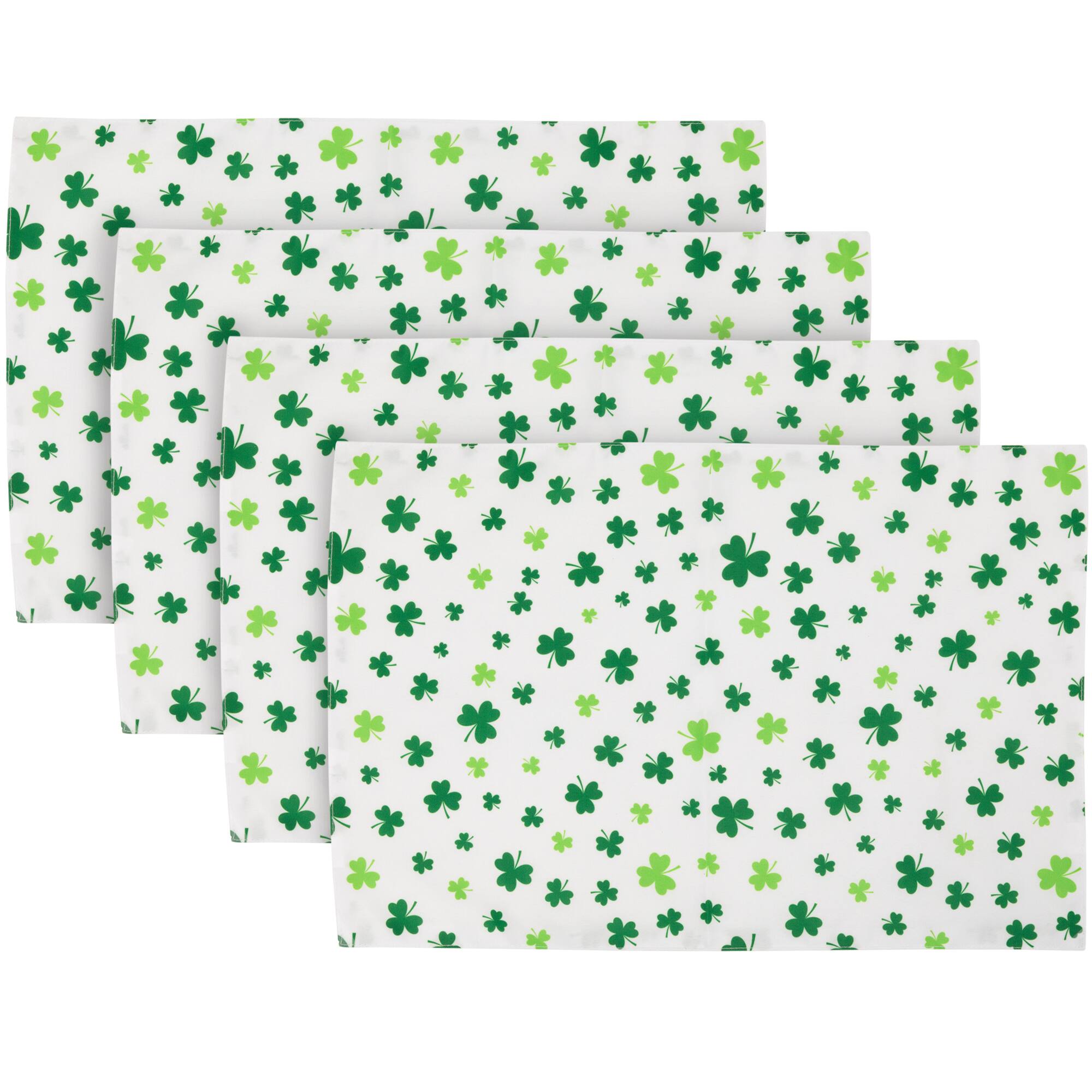 18&#x22; Shamrock Printed St. Patrick&#x27;s Day Placemats, 4ct.