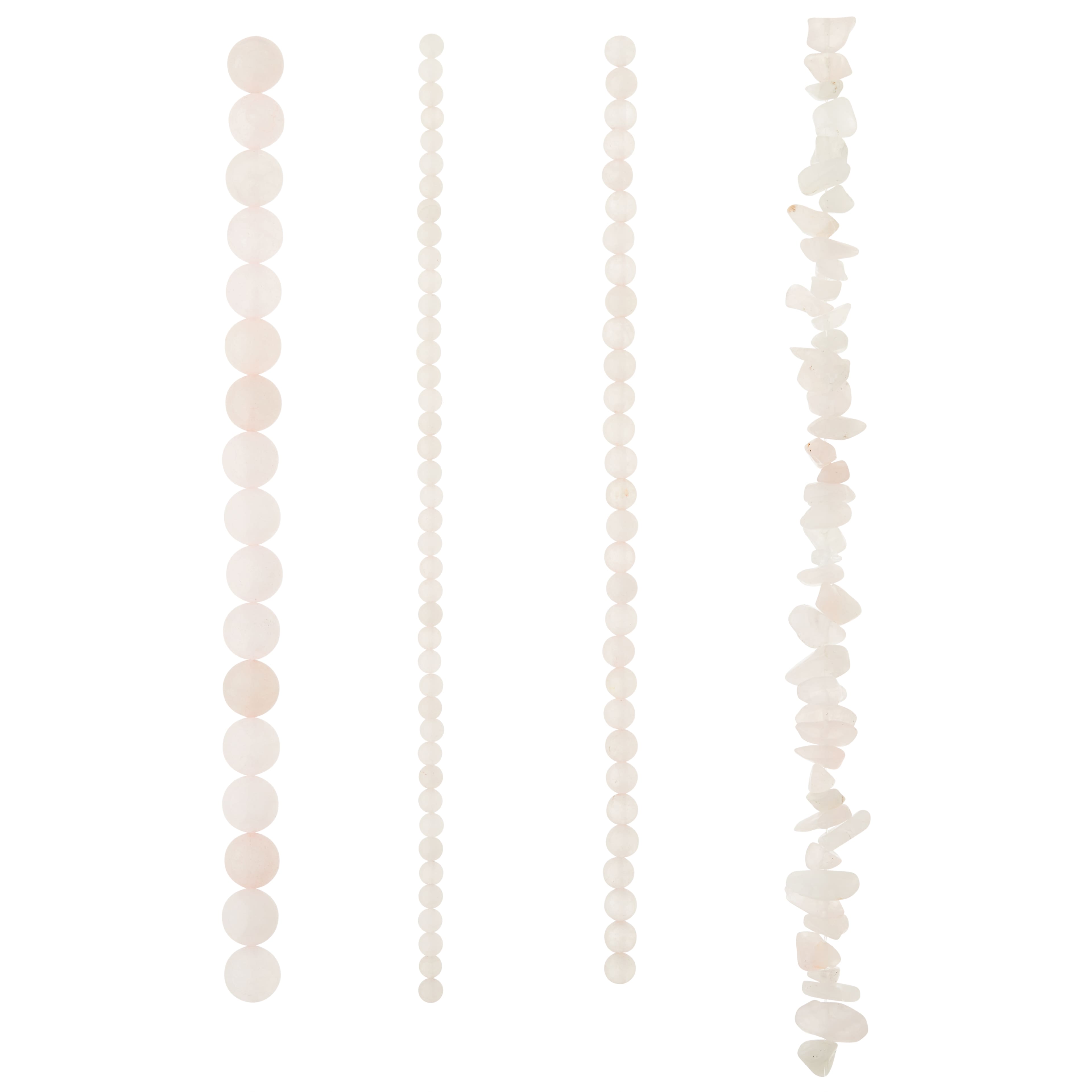 Rose Quartz Semi-Precious Beads Value Pack by Bead Landing&#x2122;