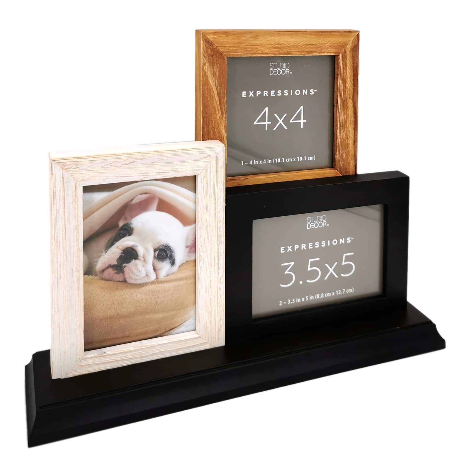 12 Pack: 3 Opening Multicolor Wood Tabletop Collage Frame, Expressions™ by Studio Décor®