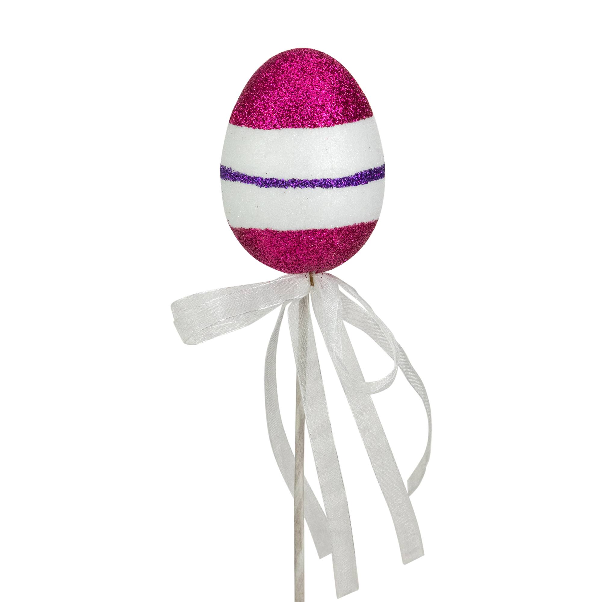 Colorful Speckled & Glittered Easter Egg Picks, 6ct.