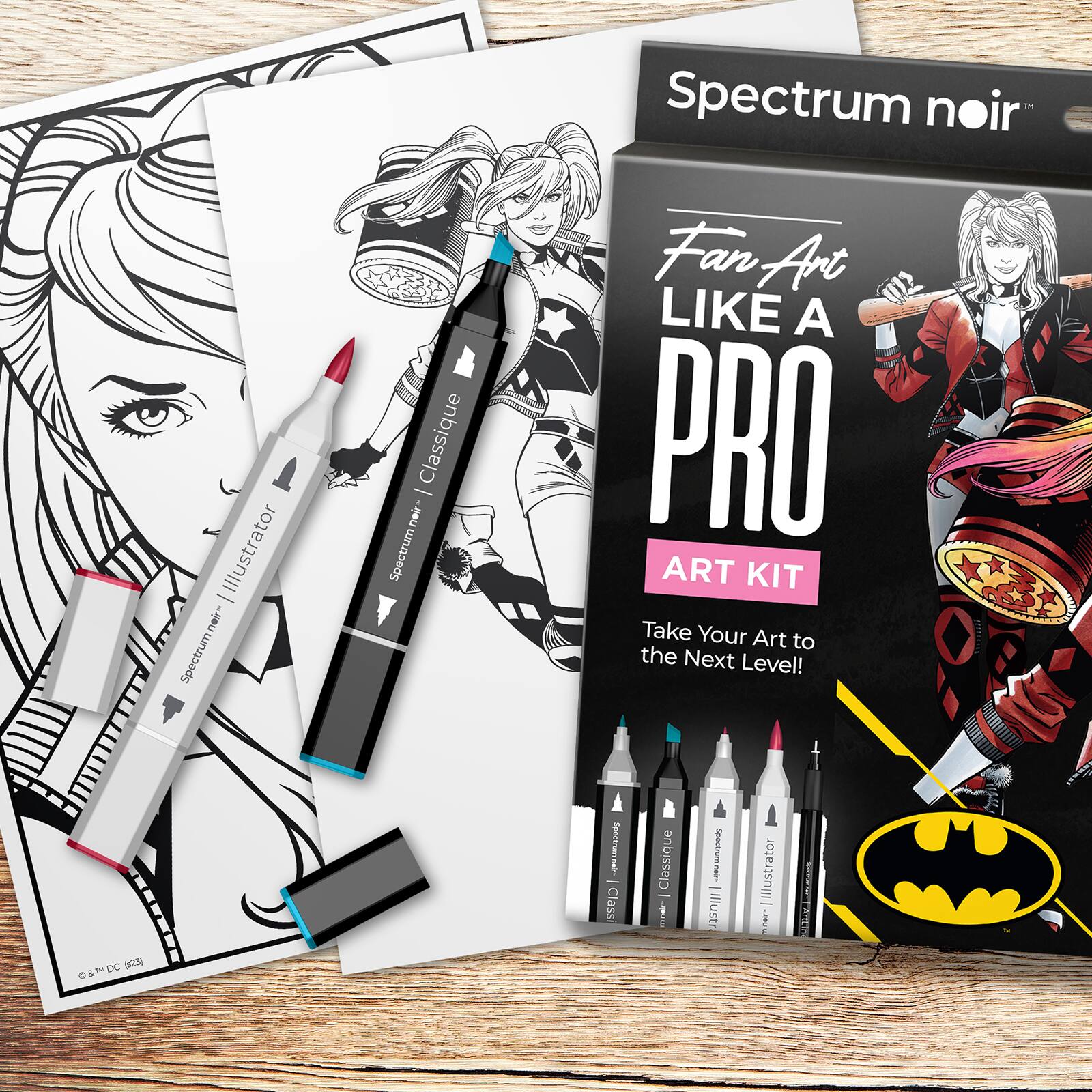 Spectrum Noir&#x2122; Pro Fan-Art Harley Quinn Kit